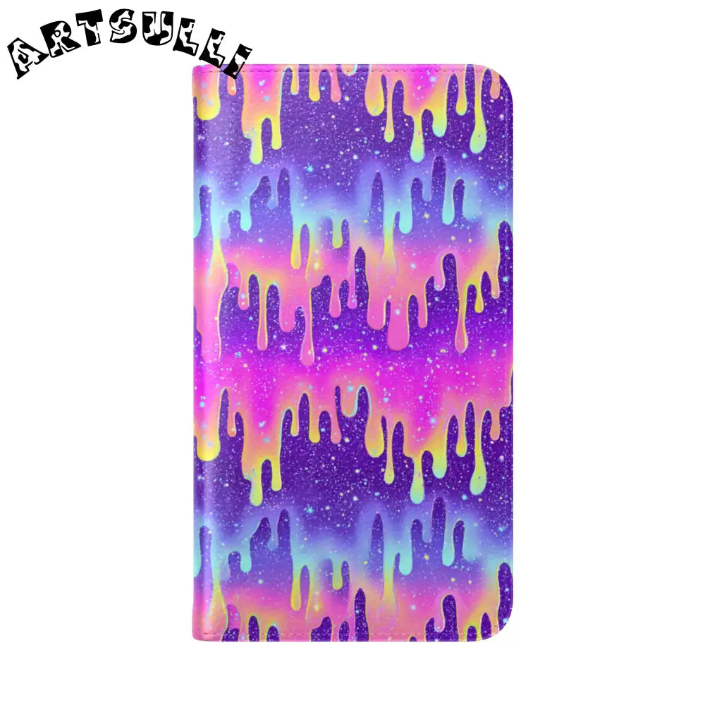 Vibrant Dripping Galaxy Flip Cases, Artsulli - Art is Long, Life is Short, Phone Case, , , , , , ,