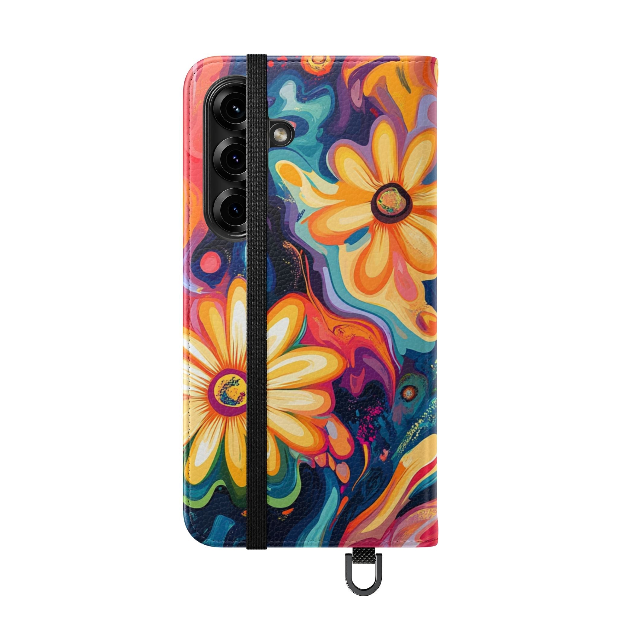 Vibrant Floral Abstract Flip Cases, Artsulli - Art is Long, Life is Short, Phone Case, , , , , , ,