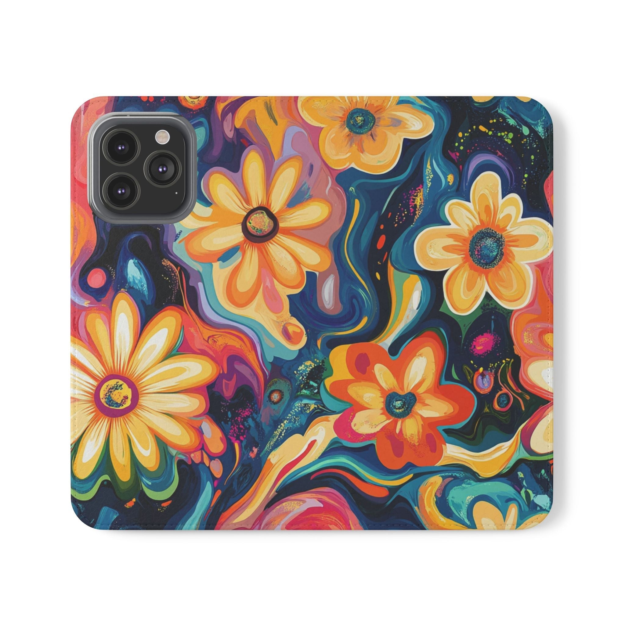 Vibrant Floral Abstract Flip Cases, Artsulli - Art is Long, Life is Short, Phone Case, Size, iPhone 13 Pro Max, , , , , 10408783380809321764