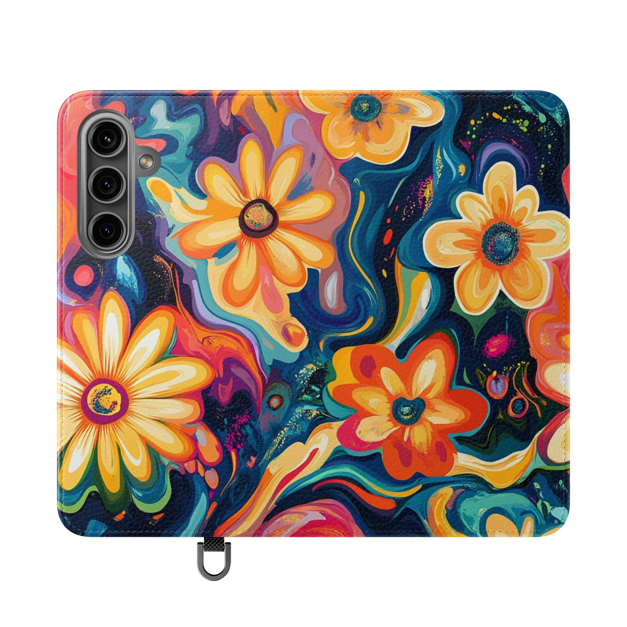 Vibrant Floral Abstract Flip Cases, Artsulli - Art is Long, Life is Short, Phone Case, Size, Samsung Galaxy S24, , , , , 21918927108268793630