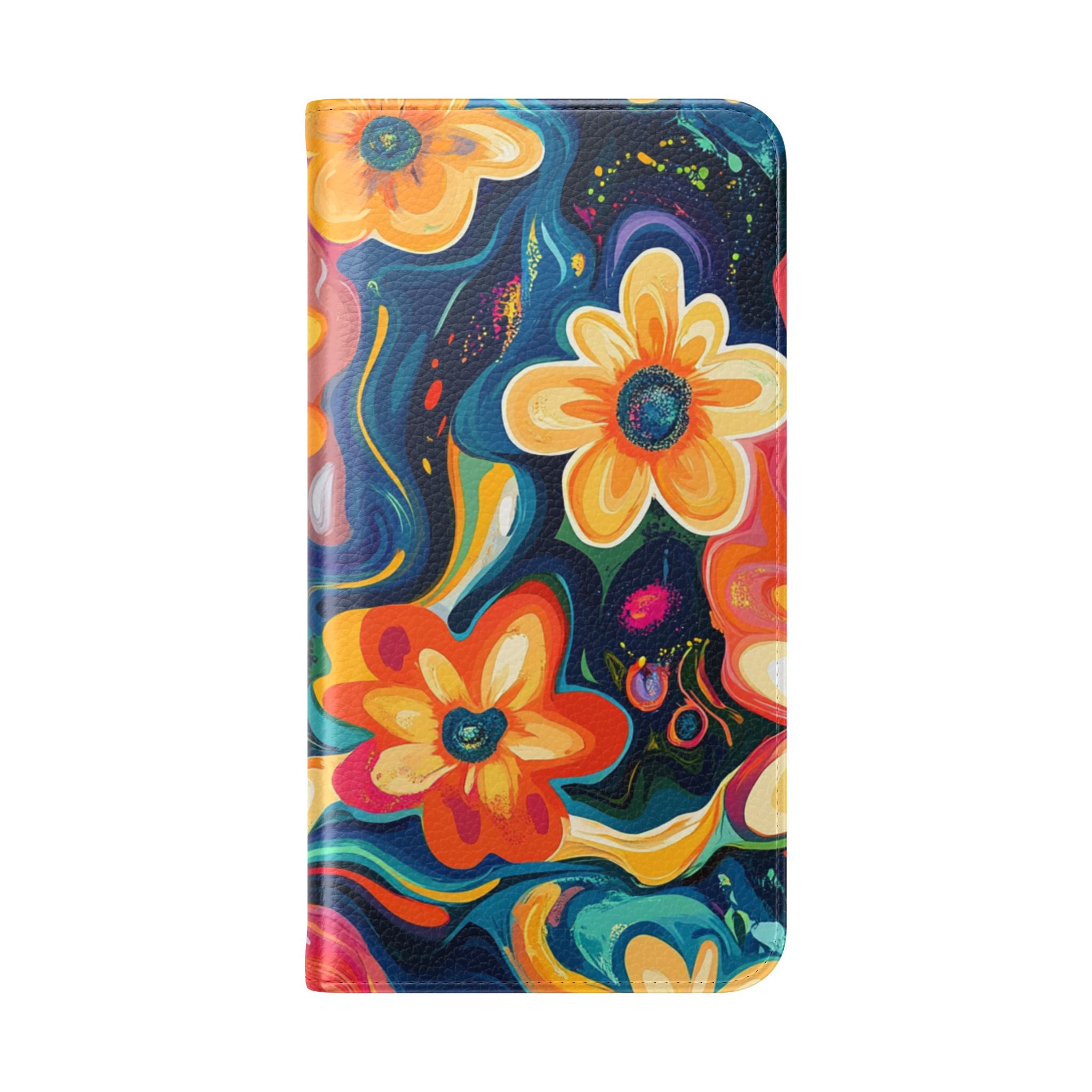 Vibrant Floral Abstract Flip Cases, Artsulli - Art is Long, Life is Short, Phone Case, , , , , , ,