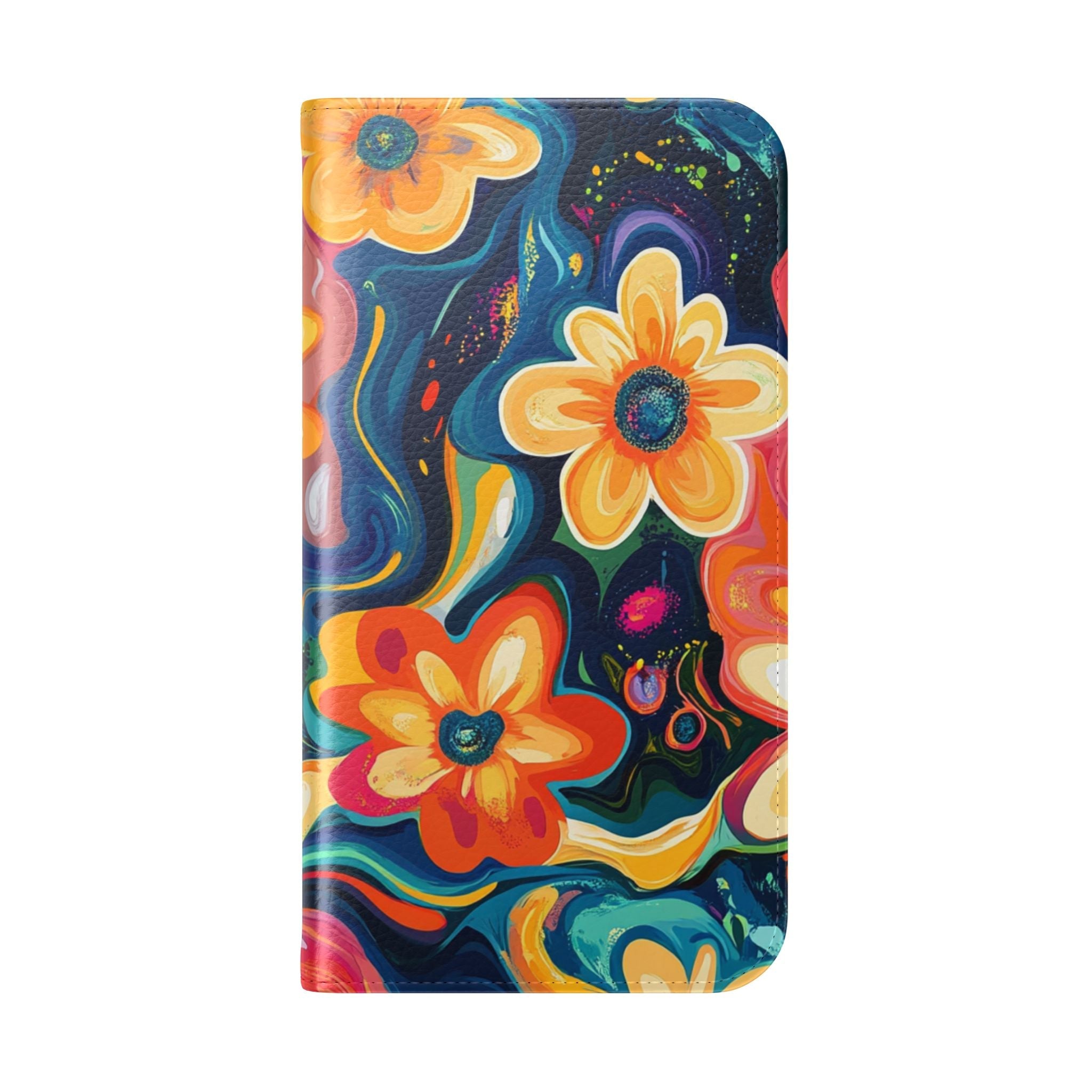 Vibrant Floral Abstract Flip Cases, Artsulli - Art is Long, Life is Short, Phone Case, , , , , , ,