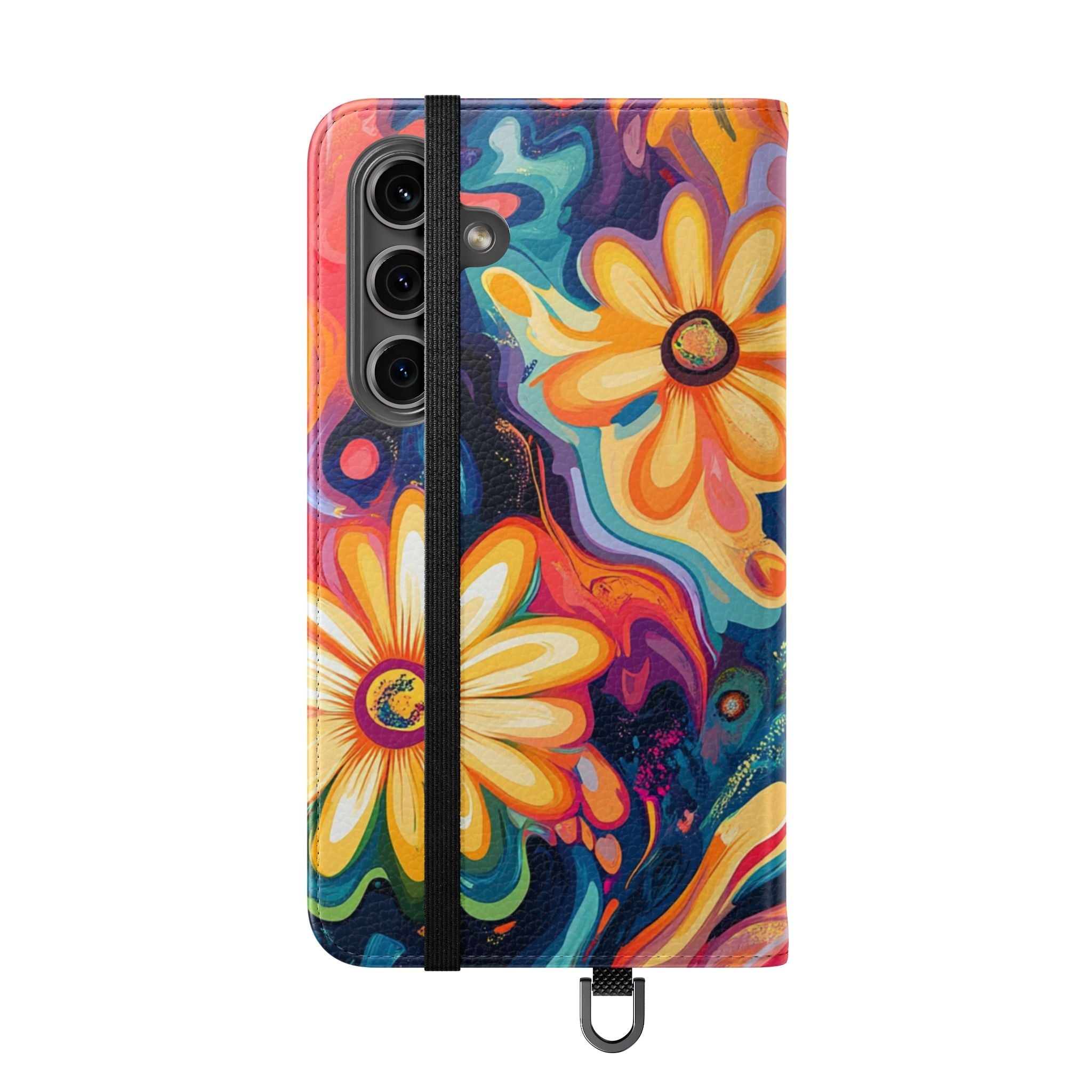 Vibrant Floral Abstract Flip Cases, Artsulli - Art is Long, Life is Short, Phone Case, , , , , , ,