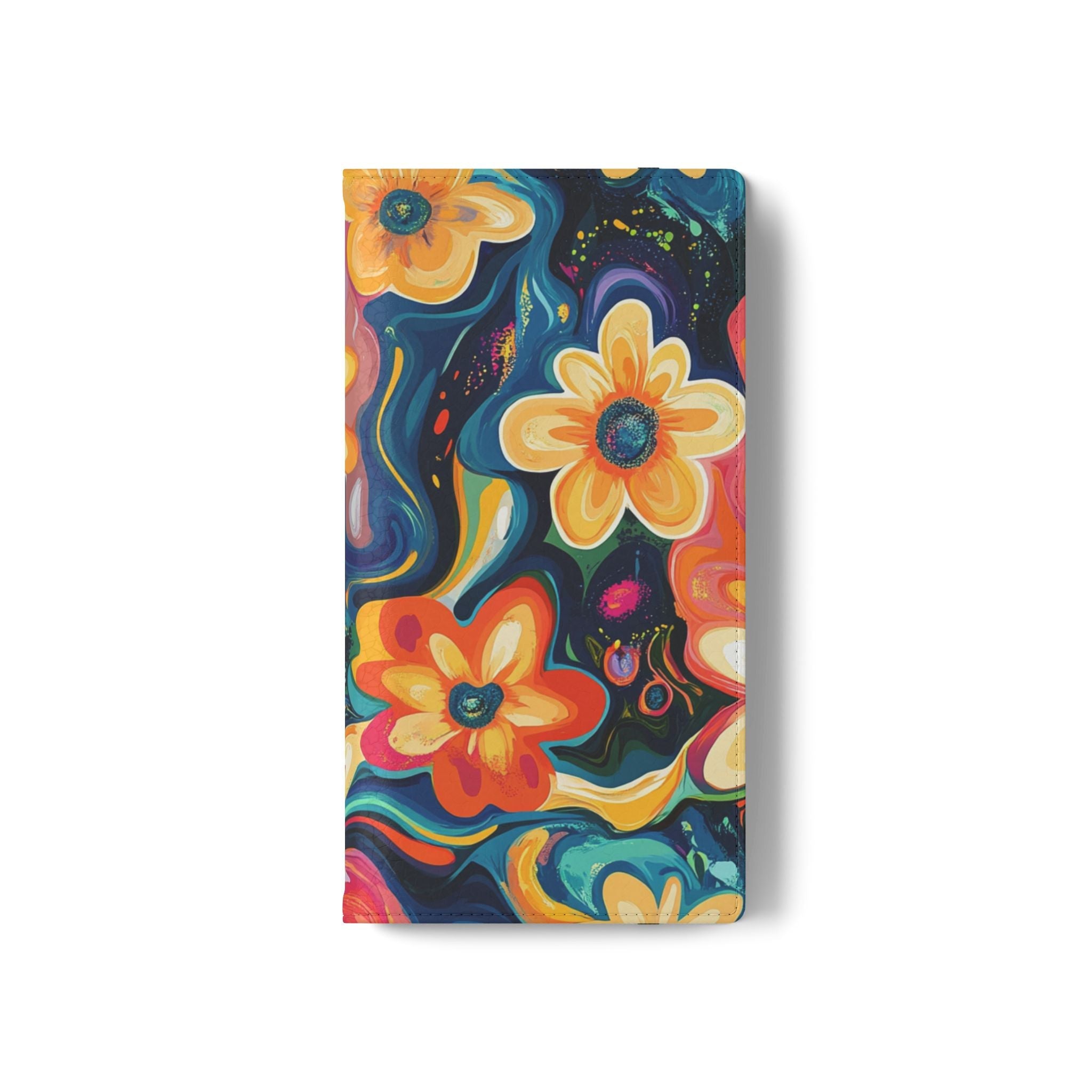 Vibrant Floral Abstract Flip Cases, Artsulli - Art is Long, Life is Short, Phone Case, , , , , , ,
