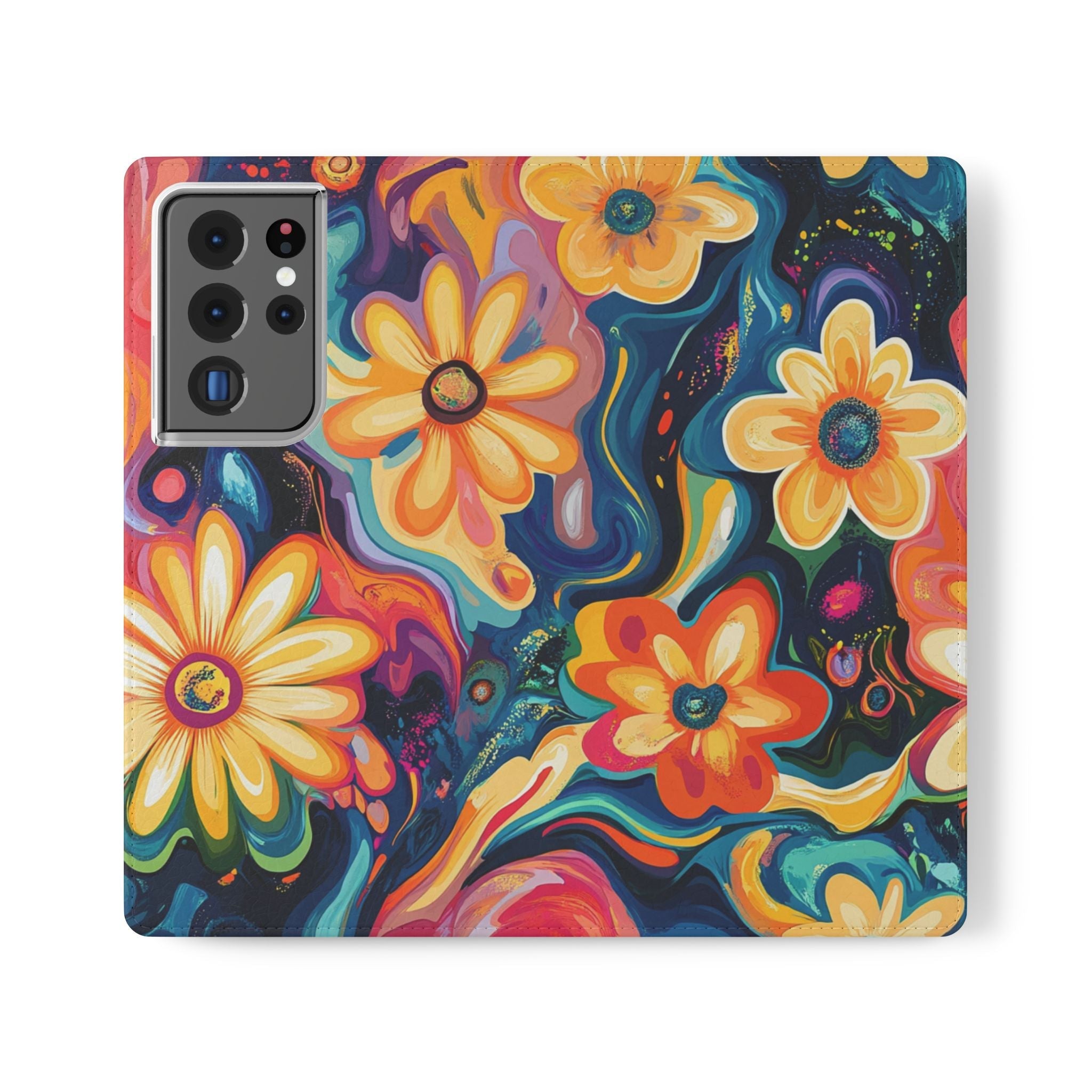 Vibrant Floral Abstract Flip Cases, Artsulli - Art is Long, Life is Short, Phone Case, Size, Samsung Galaxy S21 Ultra, , , , , 50489836780985868805