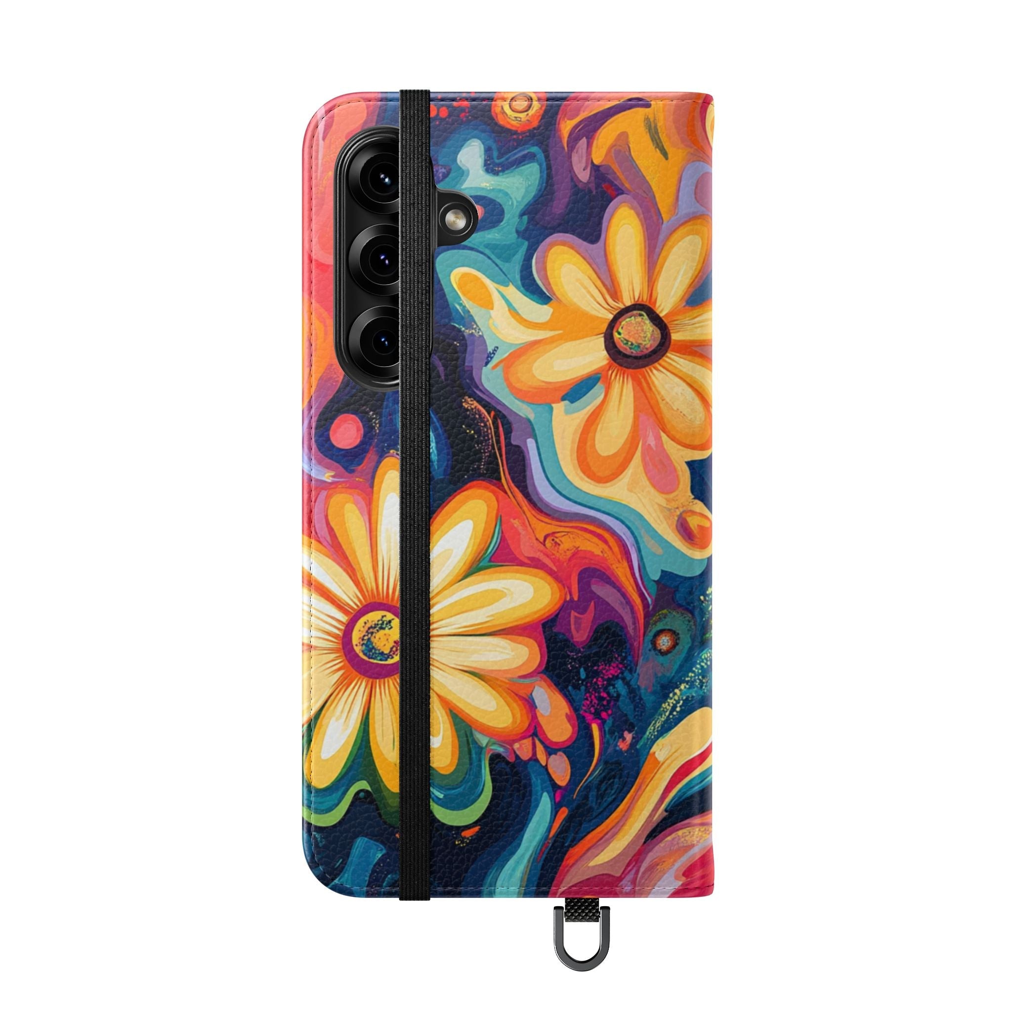 Vibrant Floral Abstract Flip Cases, Artsulli - Art is Long, Life is Short, Phone Case, , , , , , ,
