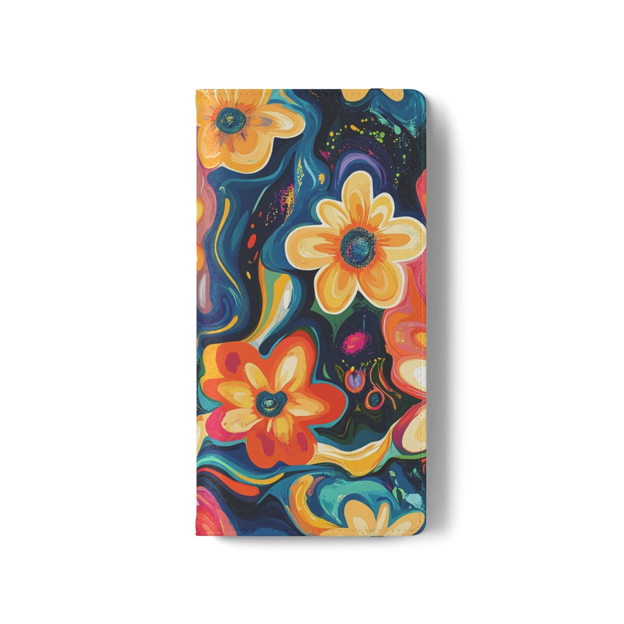 Vibrant Floral Abstract Flip Cases, Artsulli - Art is Long, Life is Short, Phone Case, , , , , , ,