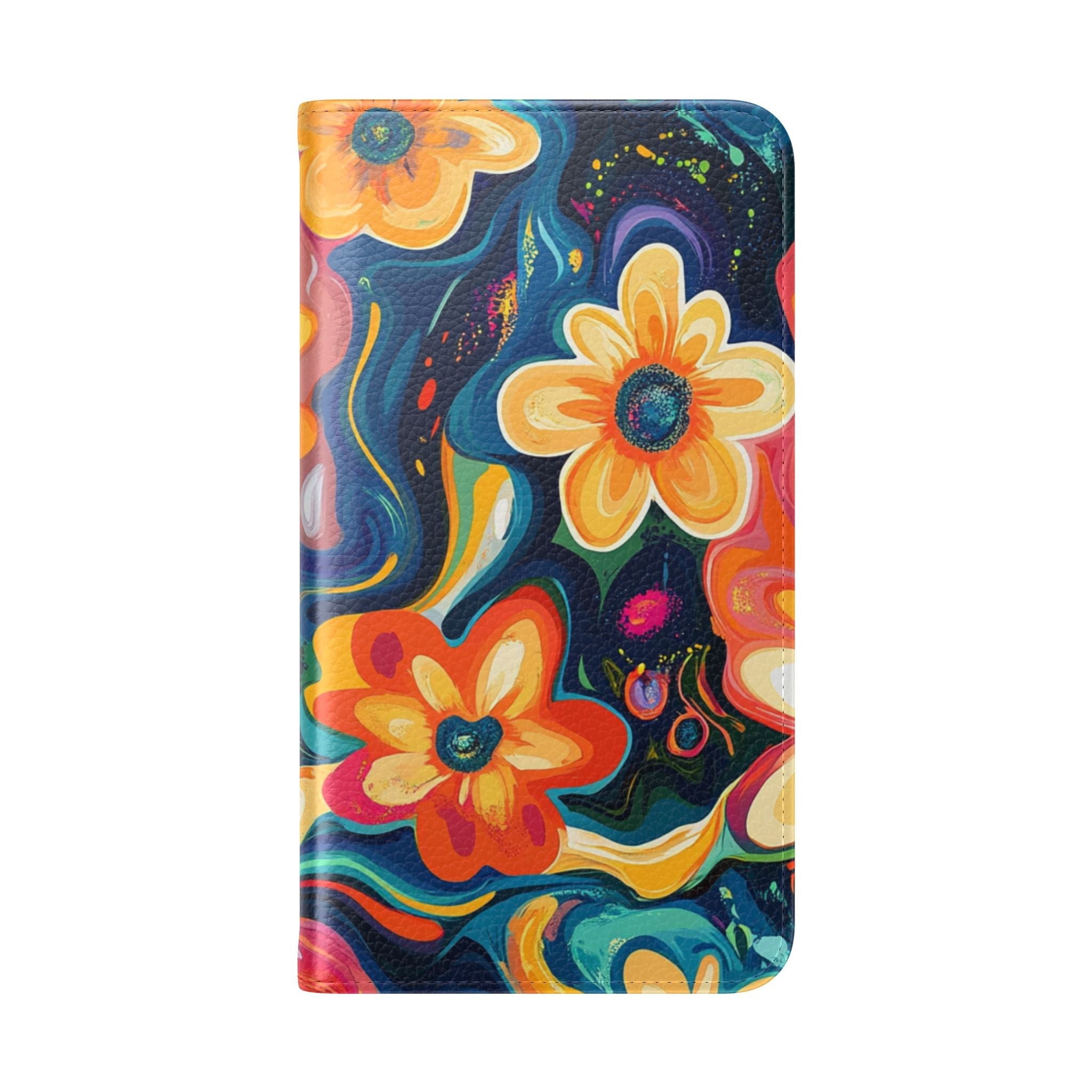 Vibrant Floral Abstract Flip Cases, Artsulli - Art is Long, Life is Short, Phone Case, , , , , , ,