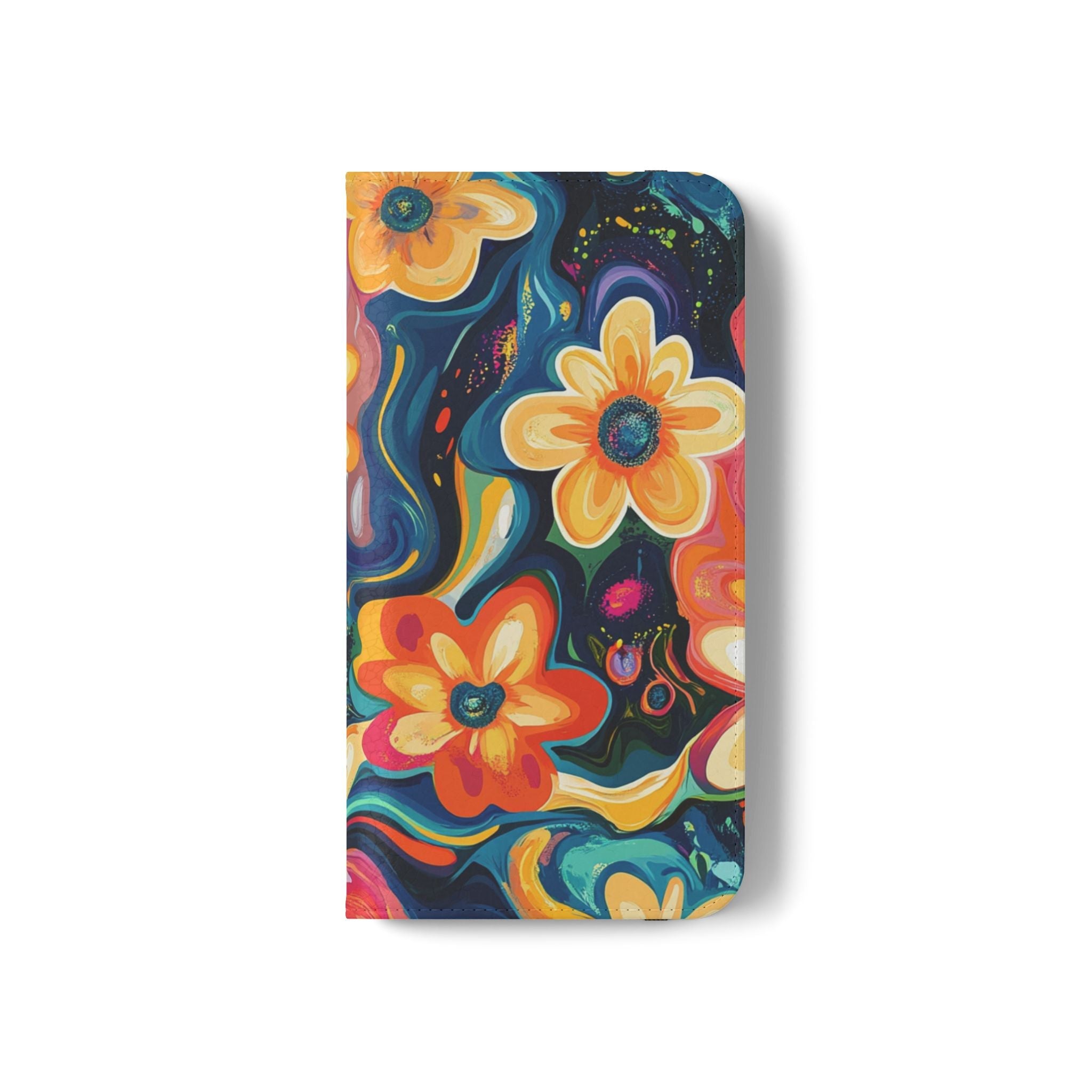 Vibrant Floral Abstract Flip Cases, Artsulli - Art is Long, Life is Short, Phone Case, , , , , , ,