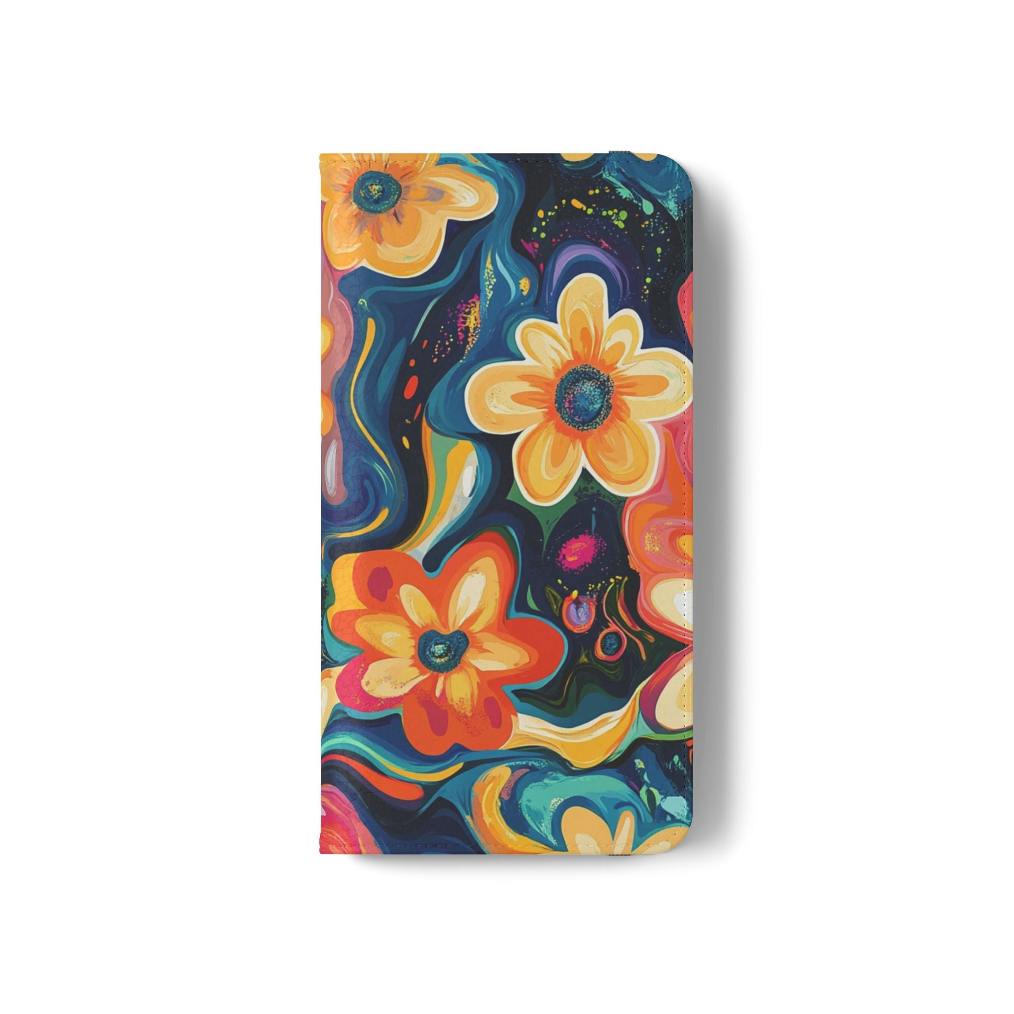 Vibrant Floral Abstract Flip Cases, Artsulli - Art is Long, Life is Short, Phone Case, , , , , , ,