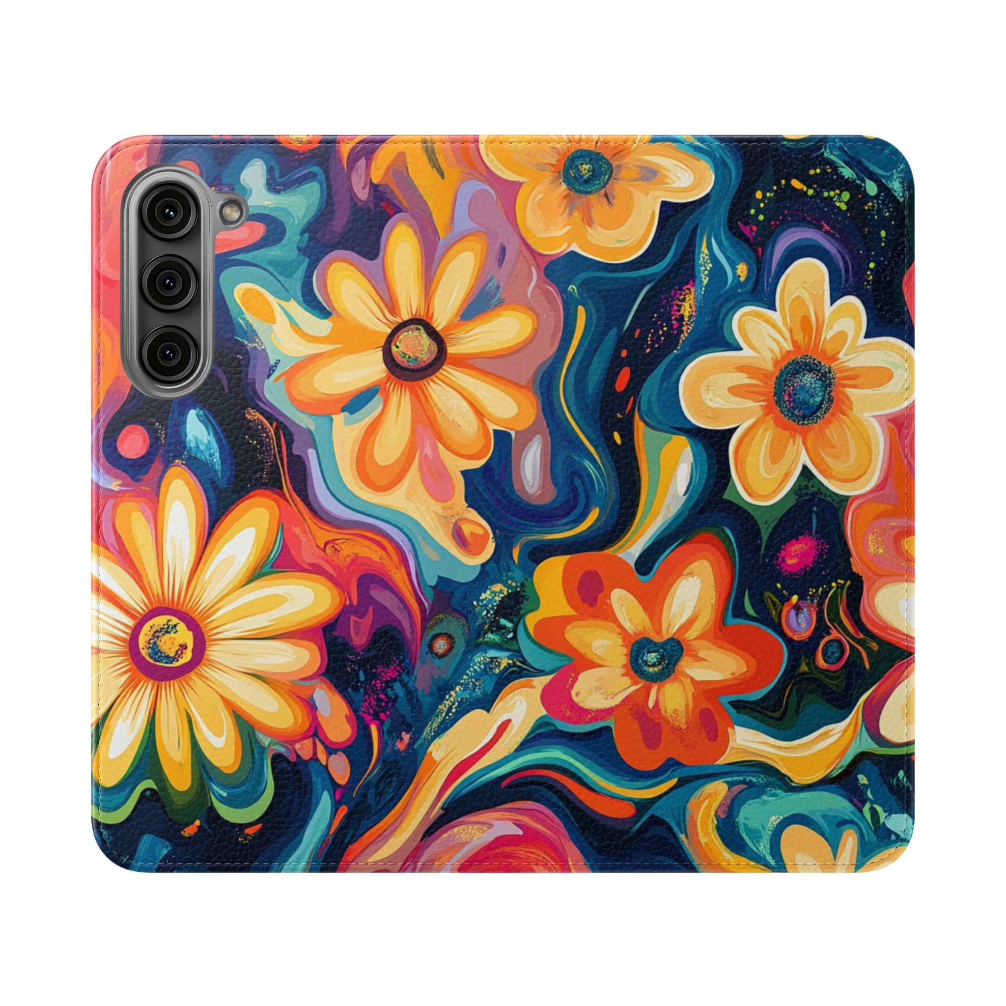 Vibrant Floral Abstract Flip Cases, Artsulli - Art is Long, Life is Short, Phone Case, Size, Samsung Galaxy S23 Plus, , , , , 15380038537269704167
