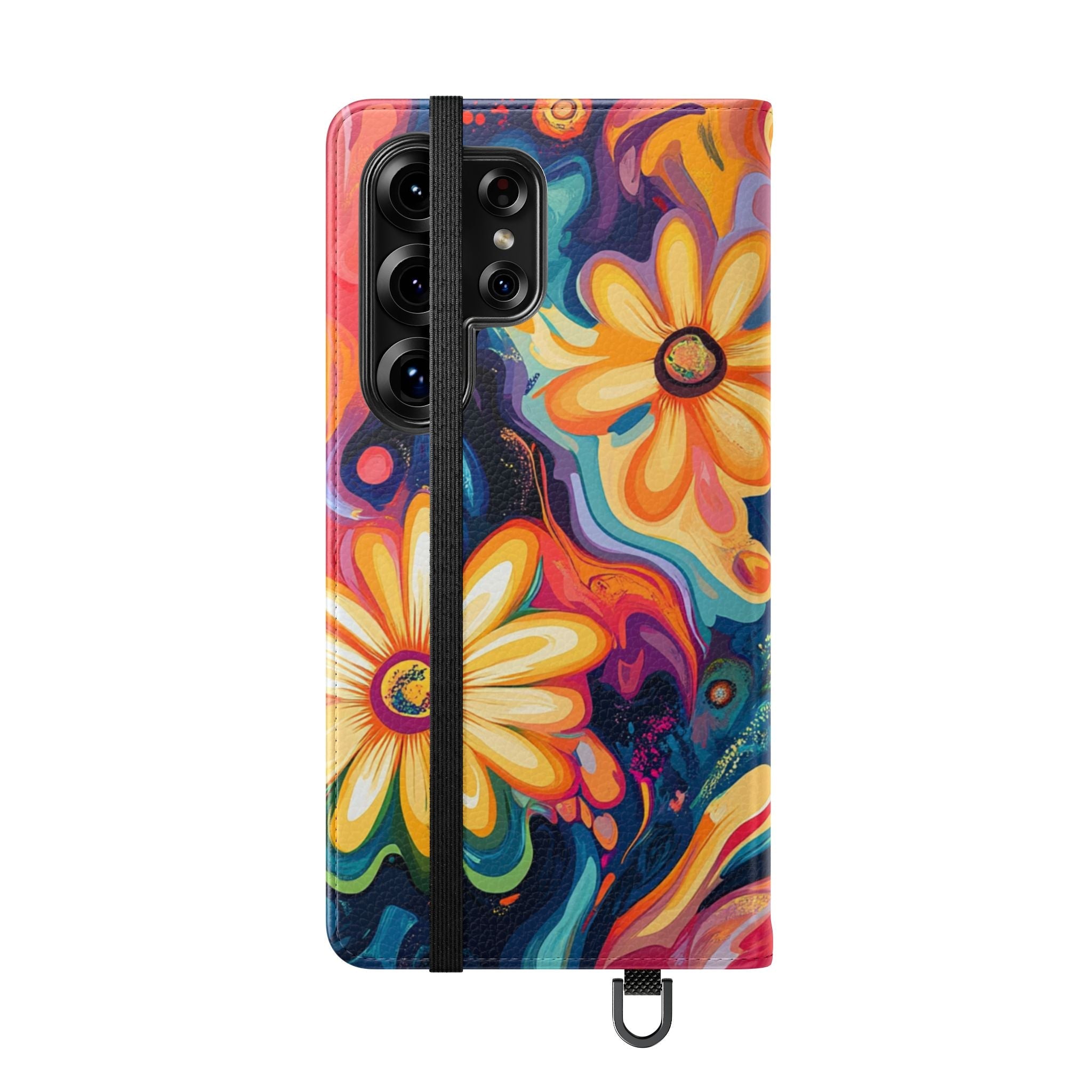 Vibrant Floral Abstract Flip Cases, Artsulli - Art is Long, Life is Short, Phone Case, , , , , , ,