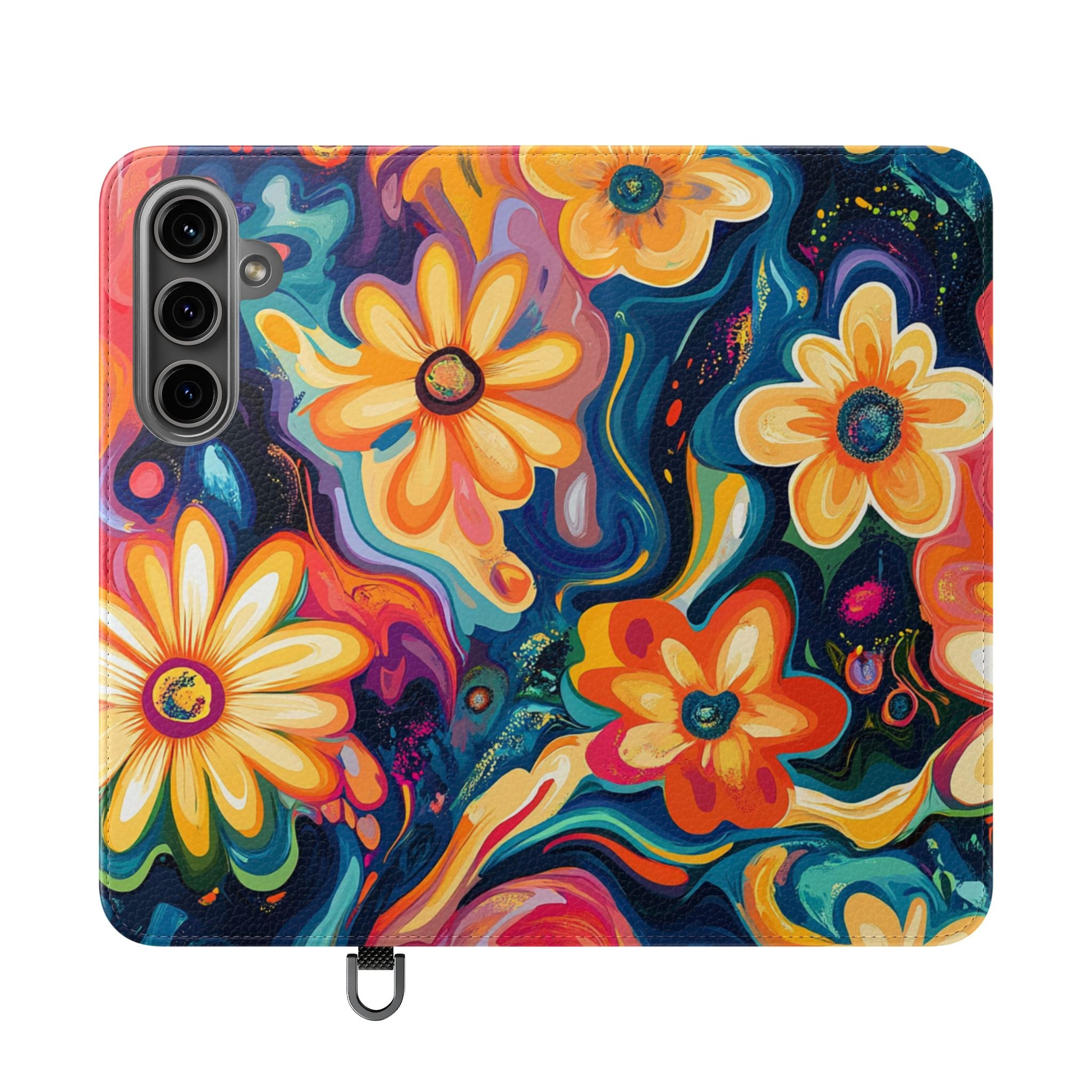 Vibrant Floral Abstract Flip Cases, Artsulli - Art is Long, Life is Short, Phone Case, Size, Samsung Galaxy S24 Plus, , , , , 23478510050061988232