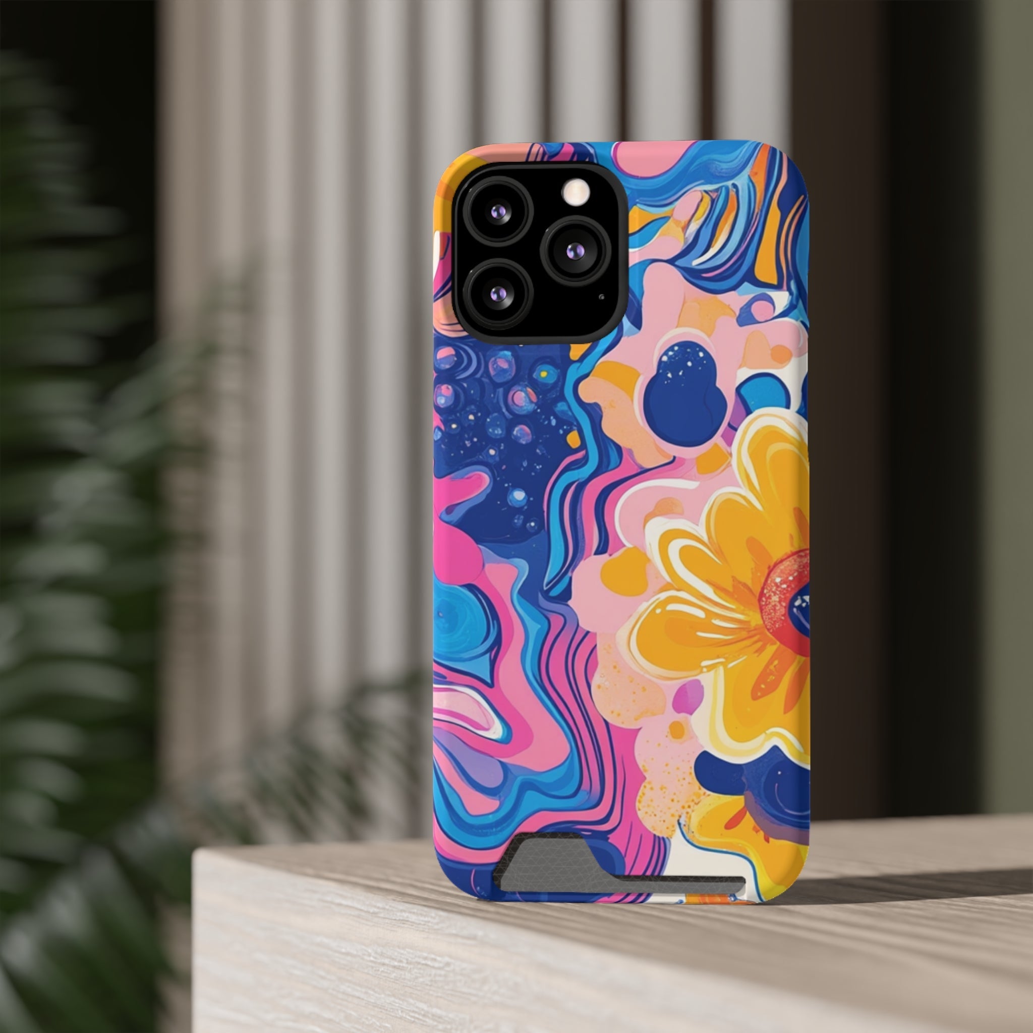 Vibrant Floral Cardholder Case, Artsulli - Art is Long, Life is Short, Phone Case, , , , , , ,