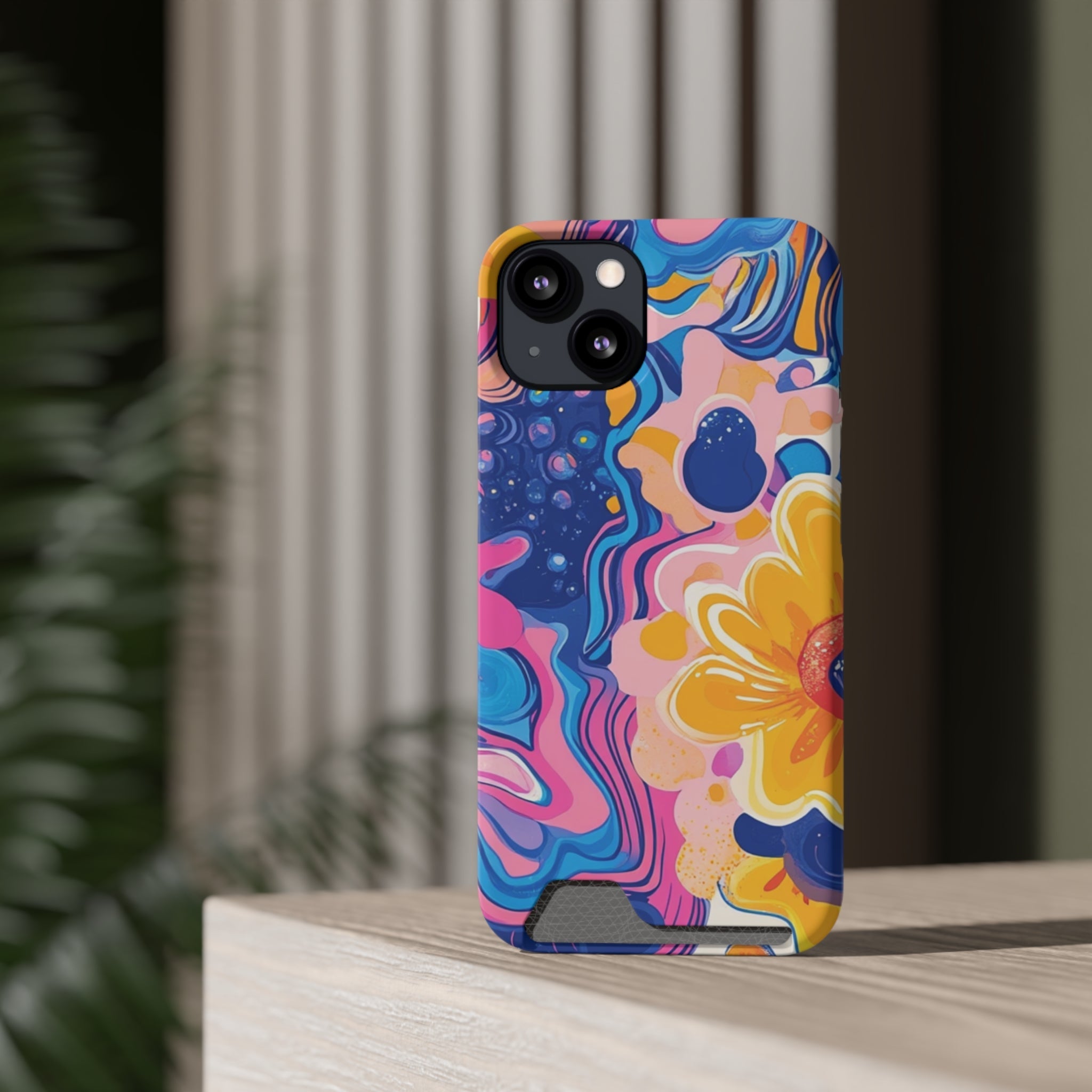 Vibrant Floral Cardholder Case, Artsulli - Art is Long, Life is Short, Phone Case, , , , , , ,