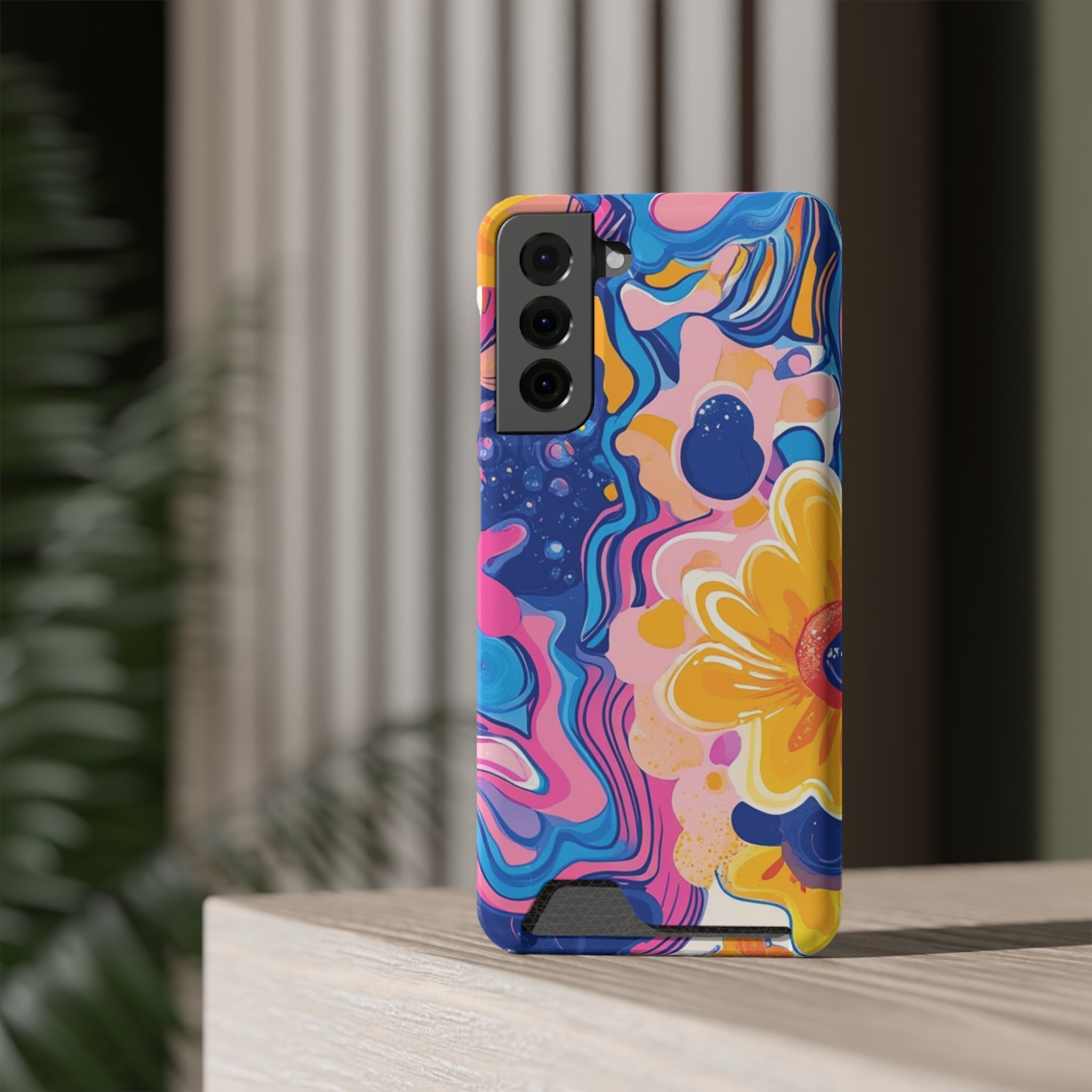 Vibrant Floral Cardholder Case, Artsulli - Art is Long, Life is Short, Phone Case, , , , , , ,