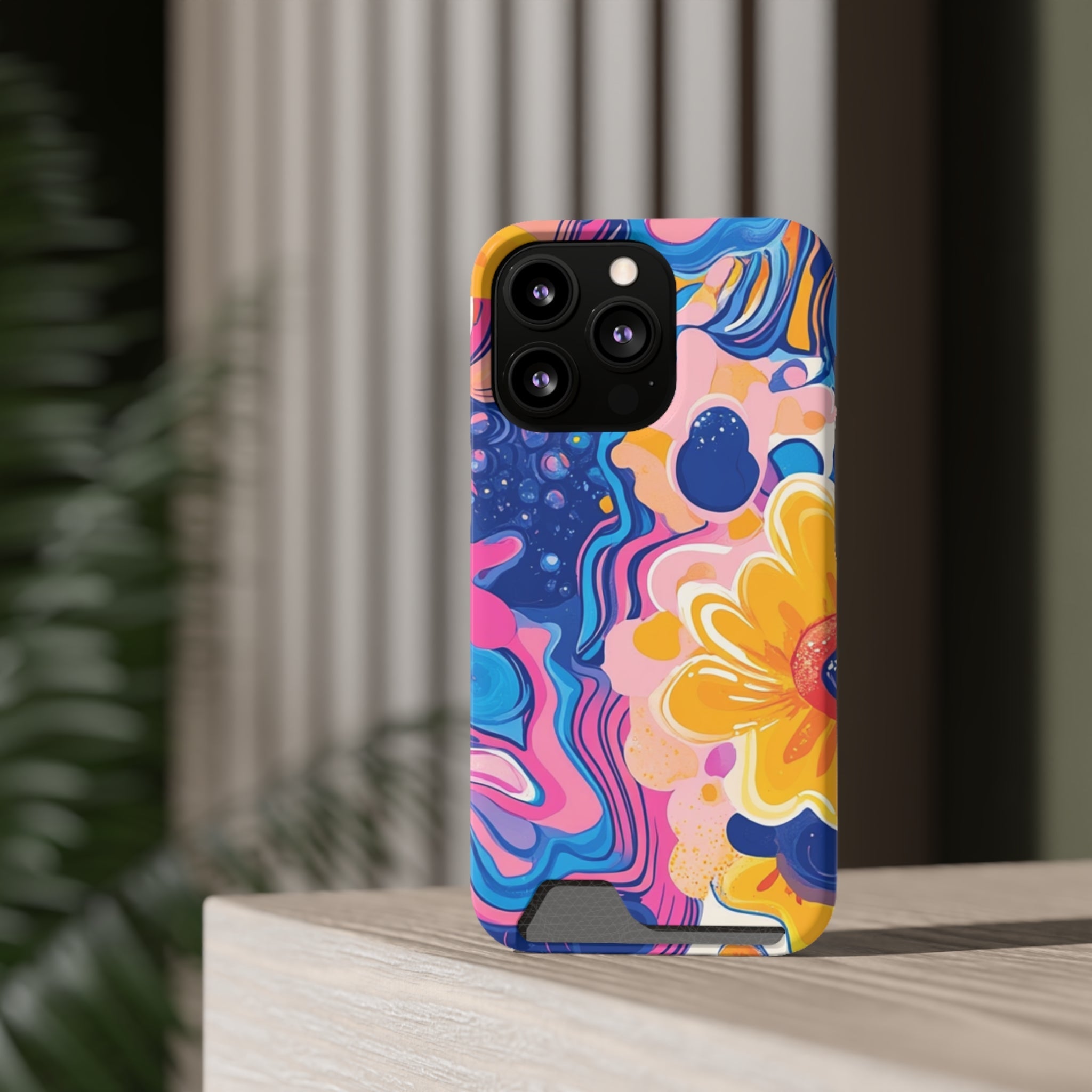 Vibrant Floral Cardholder Case, Artsulli - Art is Long, Life is Short, Phone Case, , , , , , ,