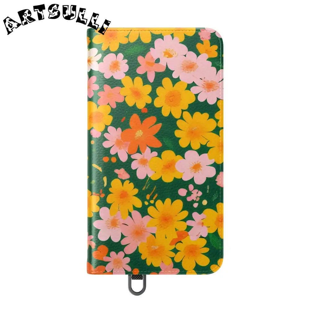 Vibrant Floral Dark Green Flip Cases, Artsulli - Art is Long, Life is Short, Phone Case, , , , , , ,