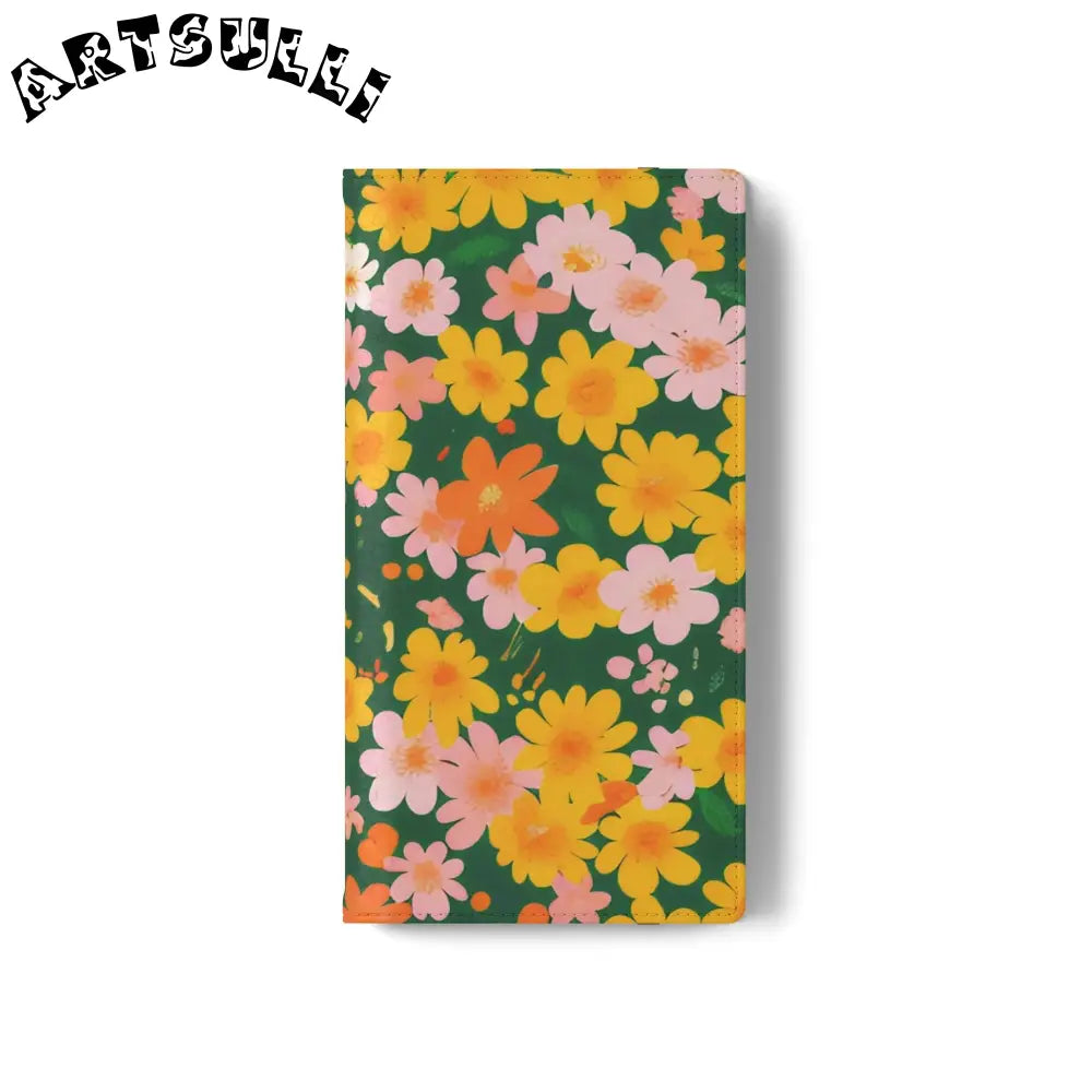 Vibrant Floral Dark Green Flip Cases, Artsulli - Art is Long, Life is Short, Phone Case, , , , , , ,