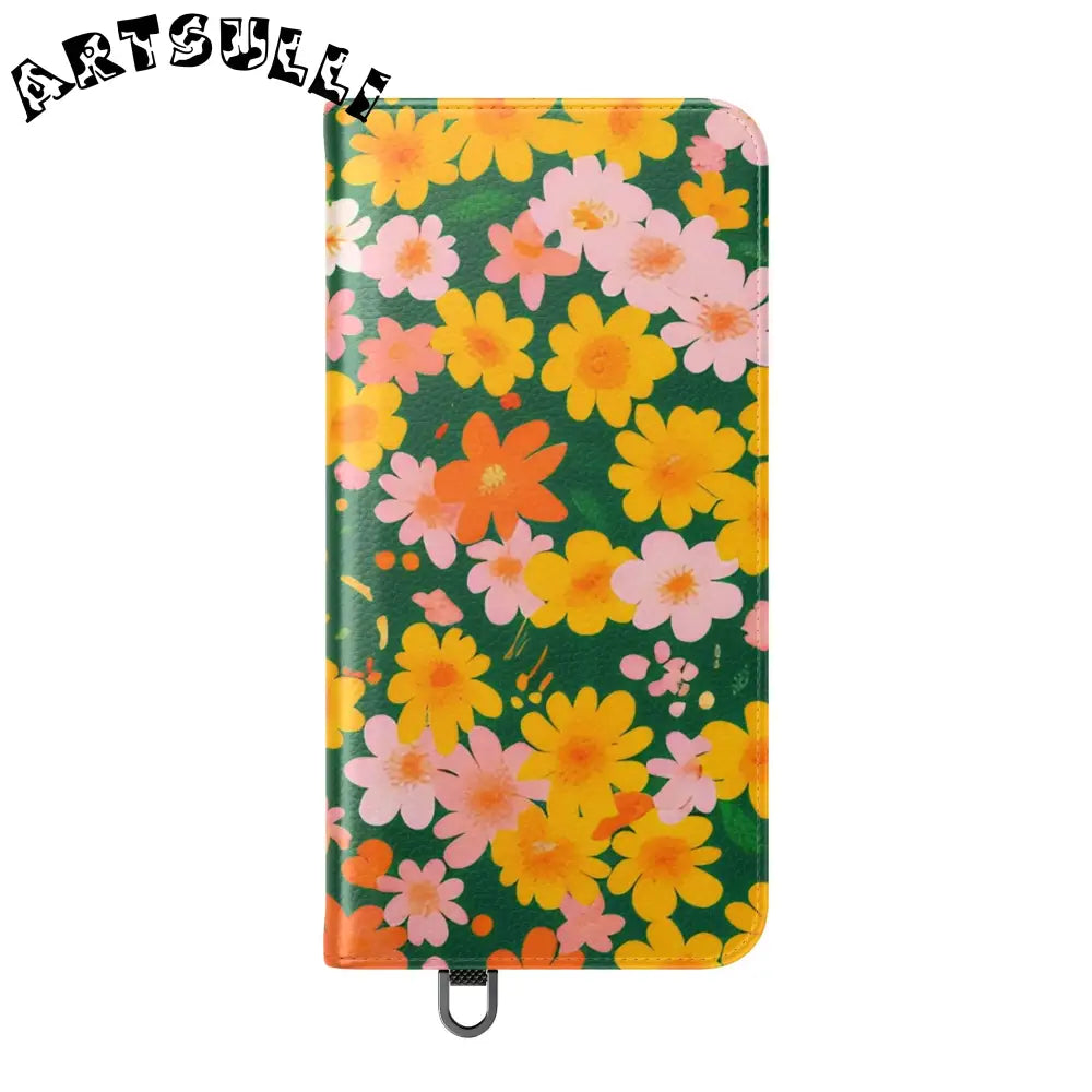 Vibrant Floral Dark Green Flip Cases, Artsulli - Art is Long, Life is Short, Phone Case, , , , , , ,