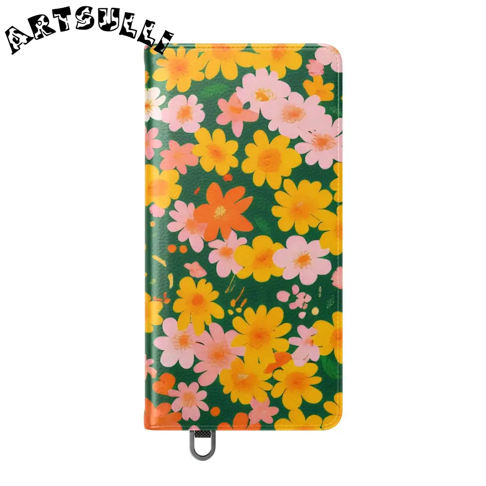 Vibrant Floral Dark Green Flip Cases, Artsulli - Art is Long, Life is Short, Phone Case, , , , , , ,