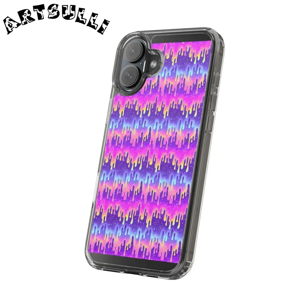Vibrant Paint Drip Clear Case, Artsulli - Art is Long, Life is Short, Phone Case, , , , , , ,