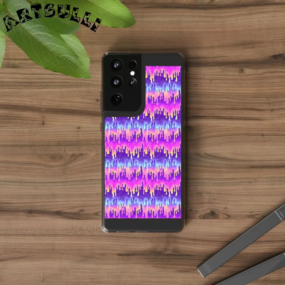 Vibrant Paint Drip Clear Case, Artsulli - Art is Long, Life is Short, Phone Case, , , , , , ,