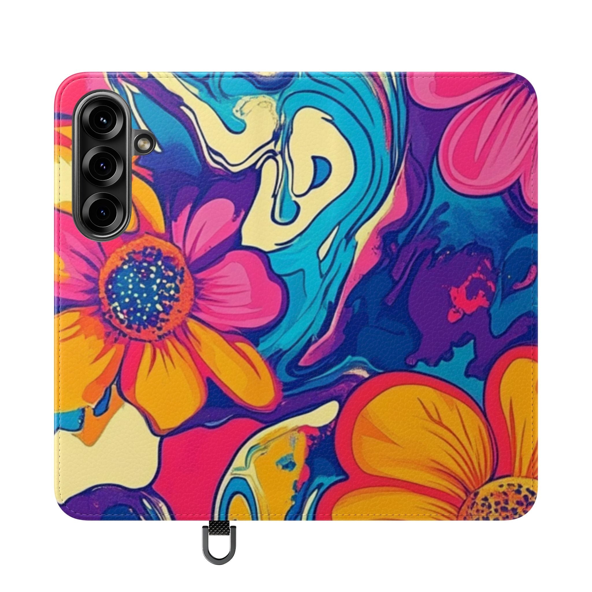 Vibrant Psychedelic Floral Flip Cases, Artsulli - Art is Long, Life is Short, Phone Case, Size, Samsung Galaxy S25, , , , , 16899076284524390936