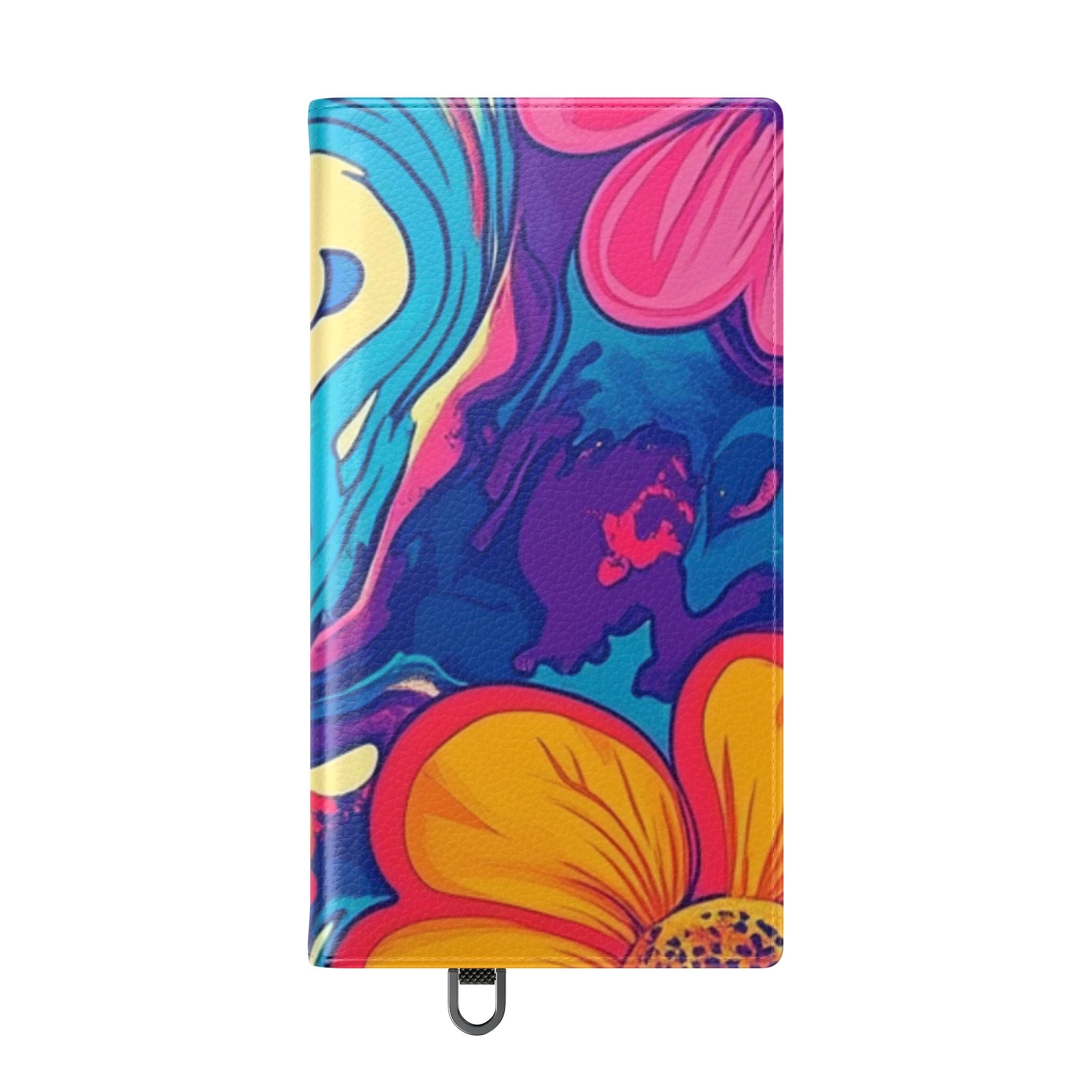 Vibrant Psychedelic Floral Flip Cases, Artsulli - Art is Long, Life is Short, Phone Case, , , , , , ,