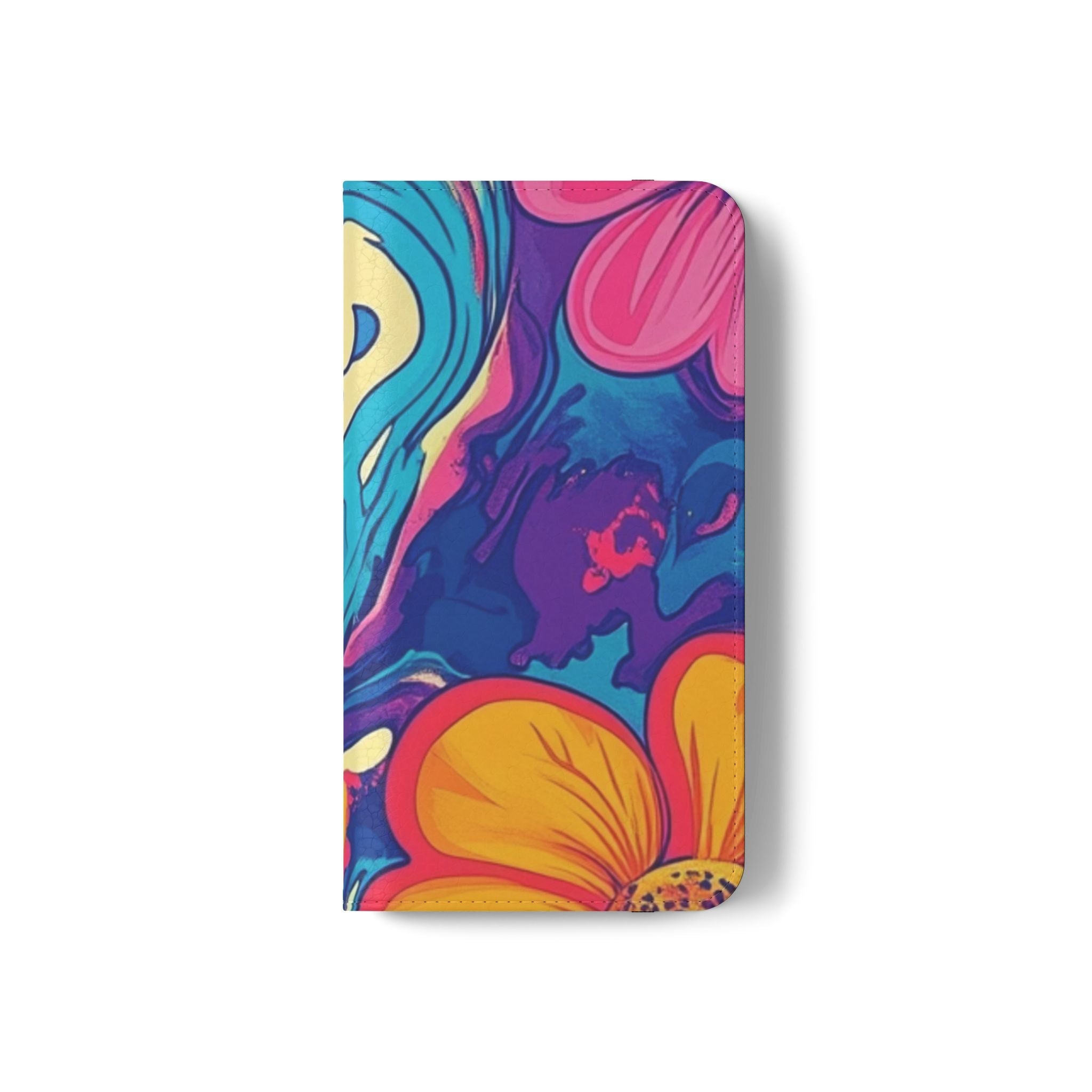Vibrant Psychedelic Floral Flip Cases, Artsulli - Art is Long, Life is Short, Phone Case, , , , , , ,