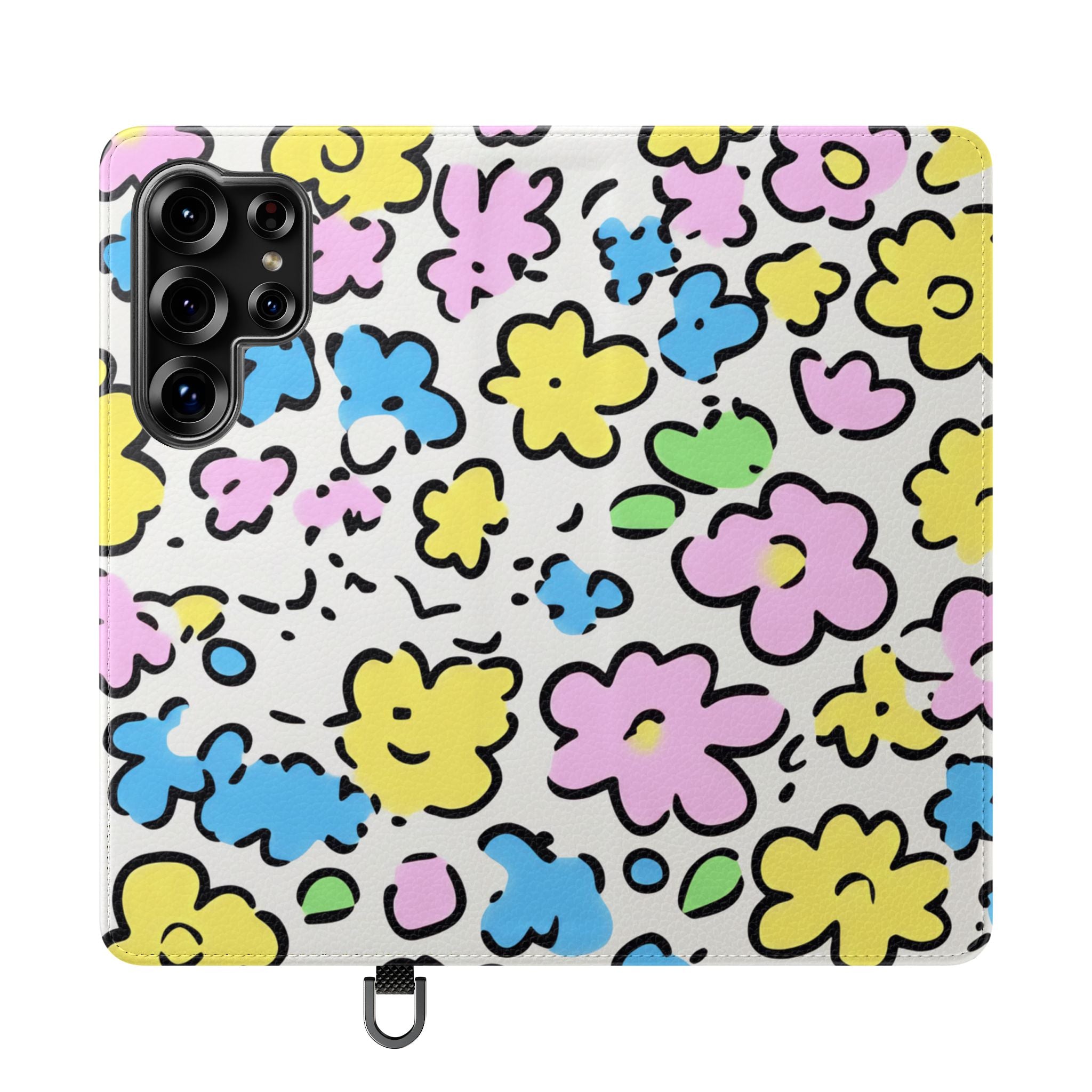 White Colorful Floral Flip Cases, Artsulli - Art is Long, Life is Short, Phone Case, Size, Samsung Galaxy S25 Ultra, , , , , 14086064477192855998