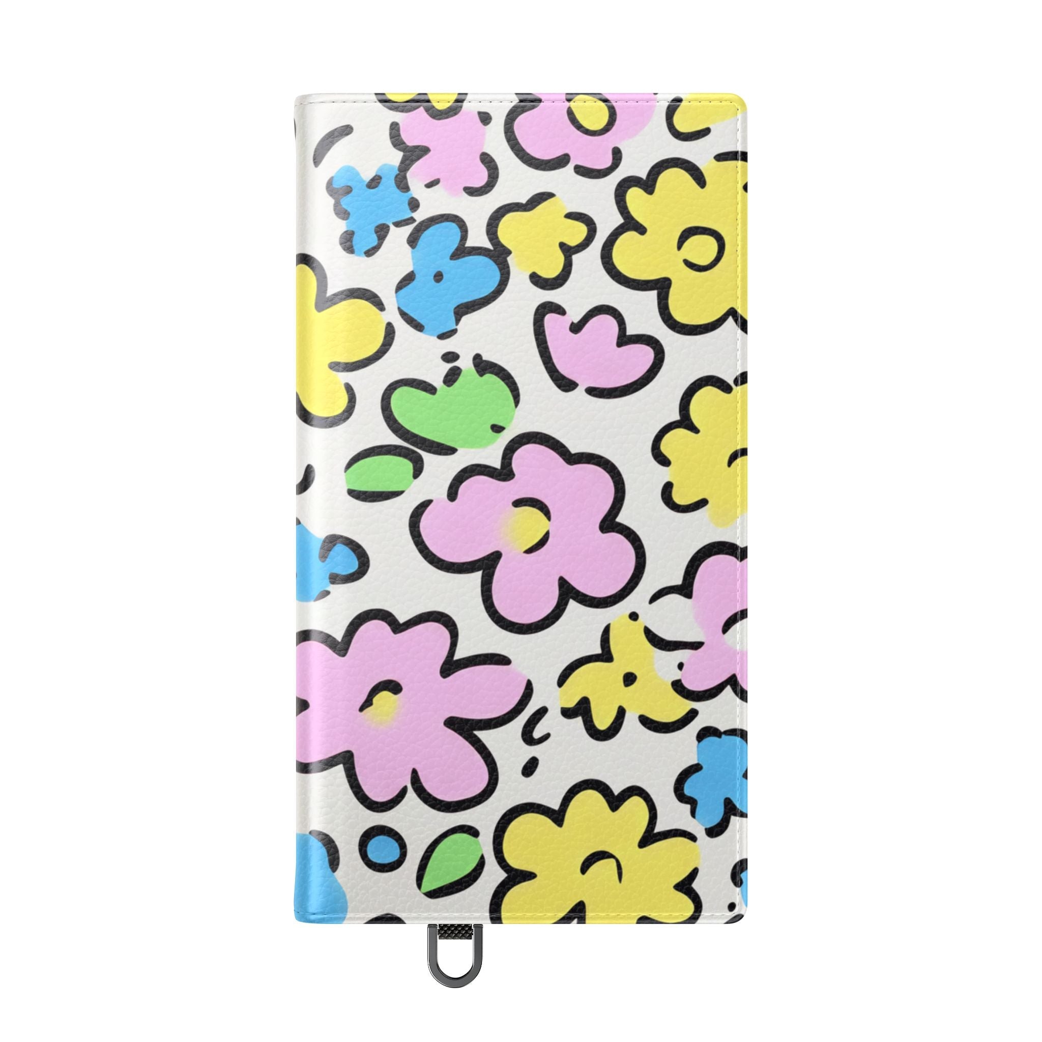 White Colorful Floral Flip Cases, Artsulli - Art is Long, Life is Short, Phone Case, , , , , , ,