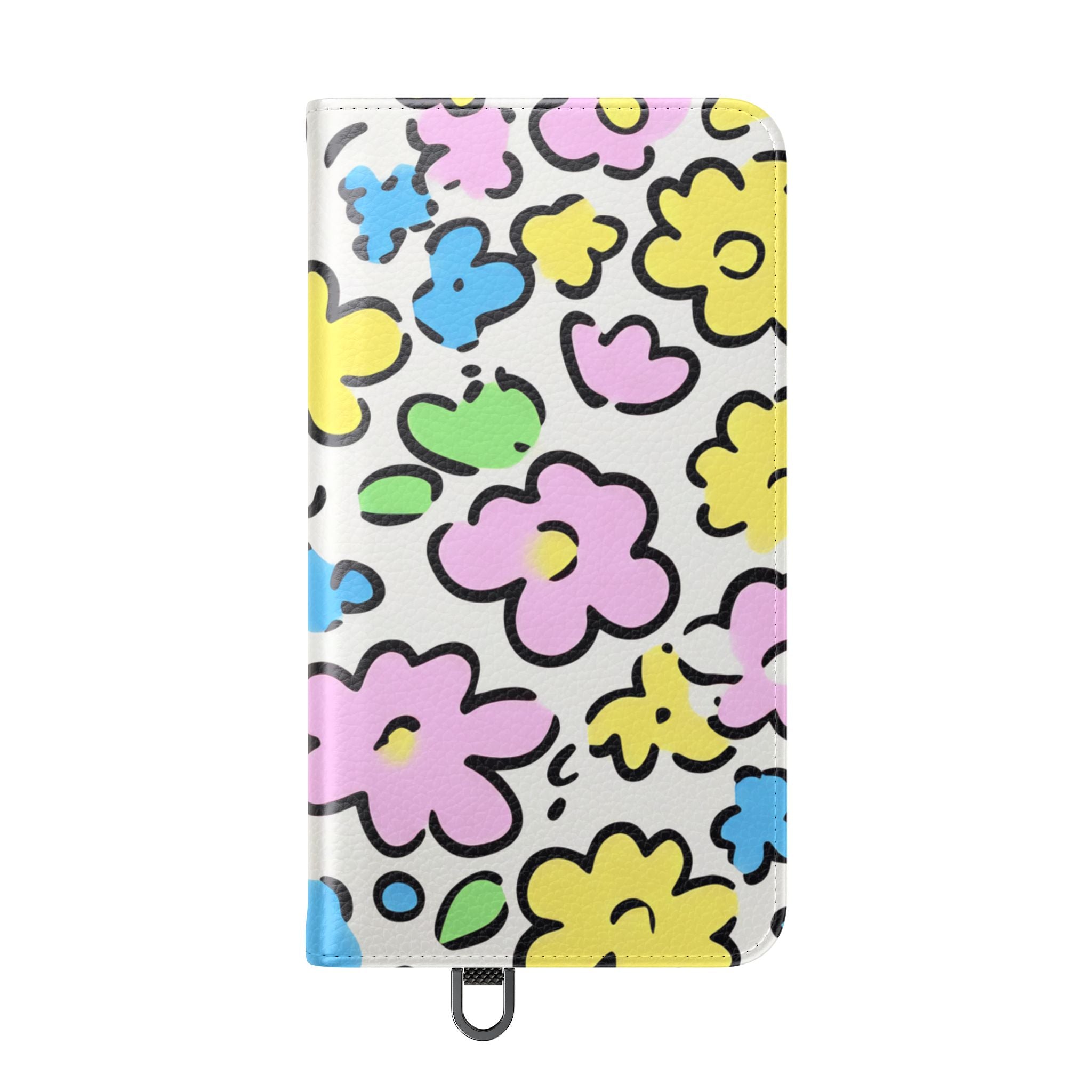 White Colorful Floral Flip Cases, Artsulli - Art is Long, Life is Short, Phone Case, , , , , , ,