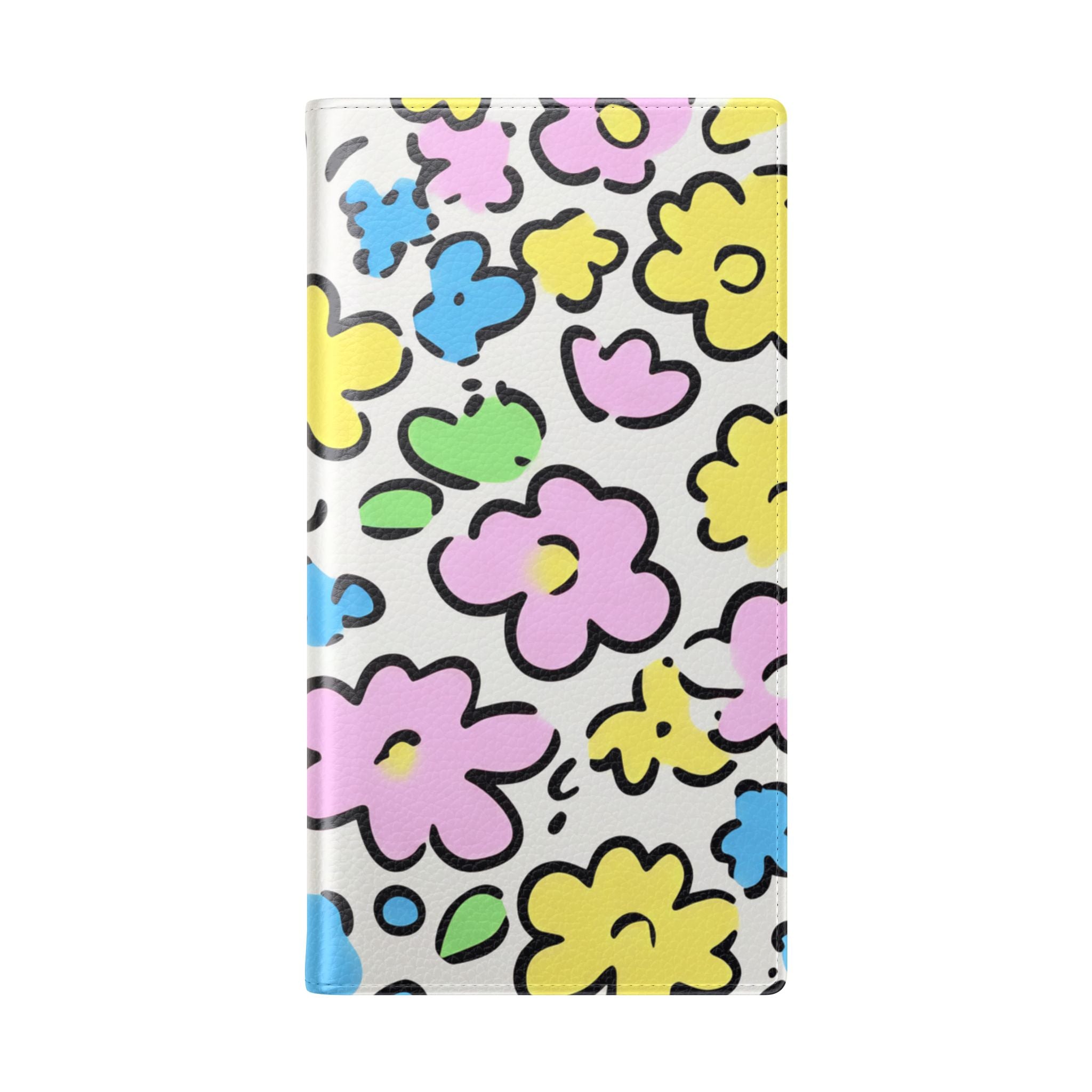 White Colorful Floral Flip Cases, Artsulli - Art is Long, Life is Short, Phone Case, , , , , , ,
