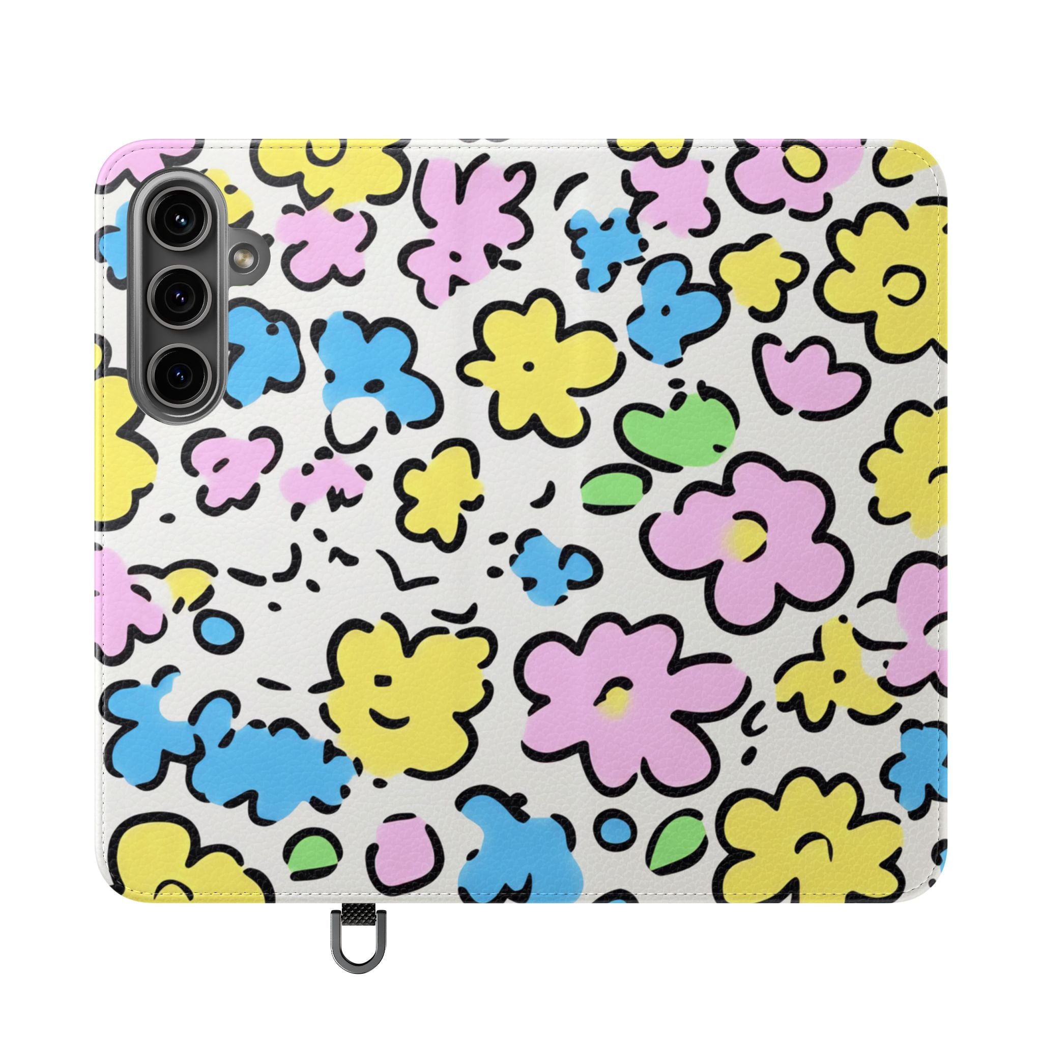 White Colorful Floral Flip Cases, Artsulli - Art is Long, Life is Short, Phone Case, Size, Samsung Galaxy S24 Plus, , , , , 13749838850922784547
