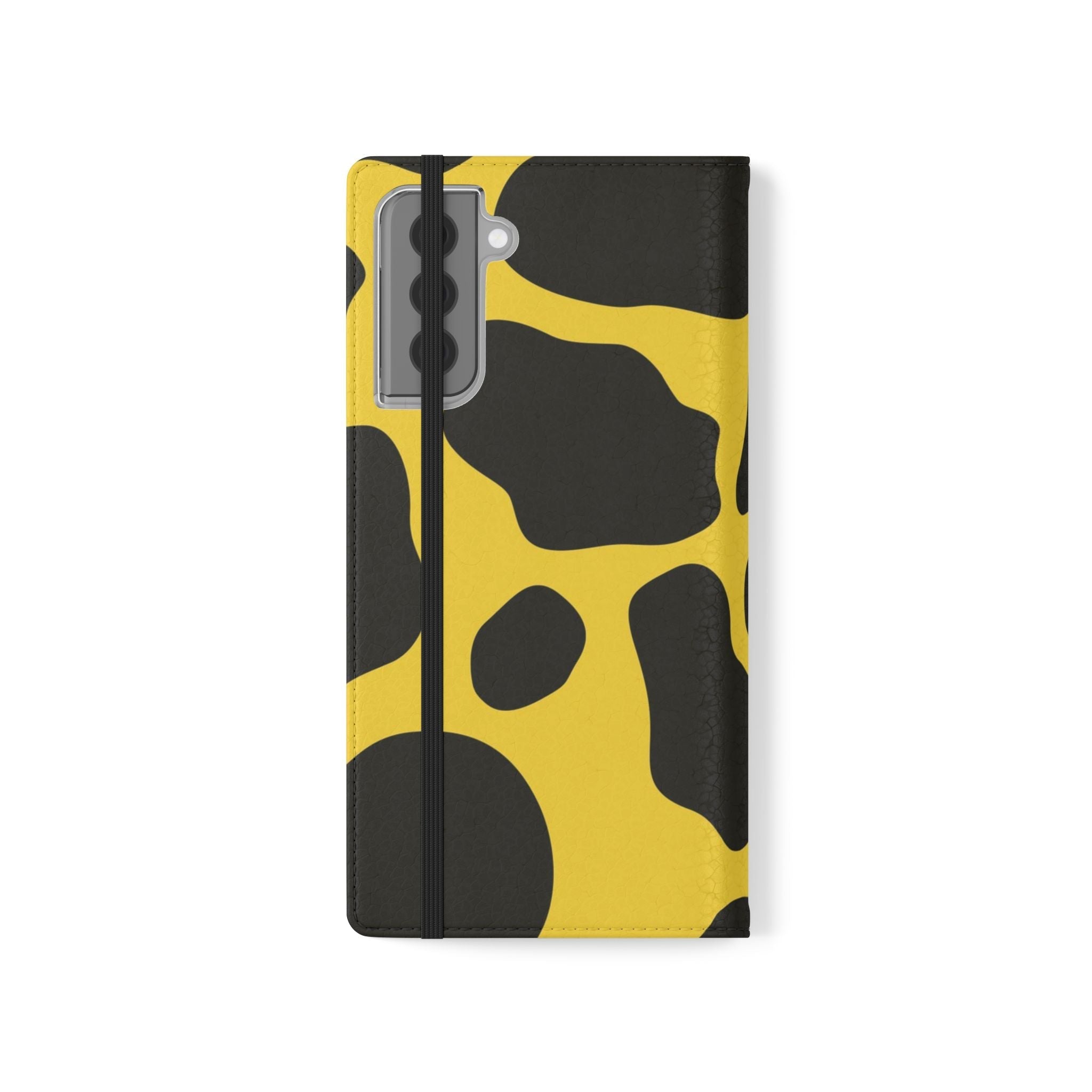 Yellow and Black Cow Print Phone Case, Artsulli - Art is Long, Life is Short, Phone Case, , , , , , ,