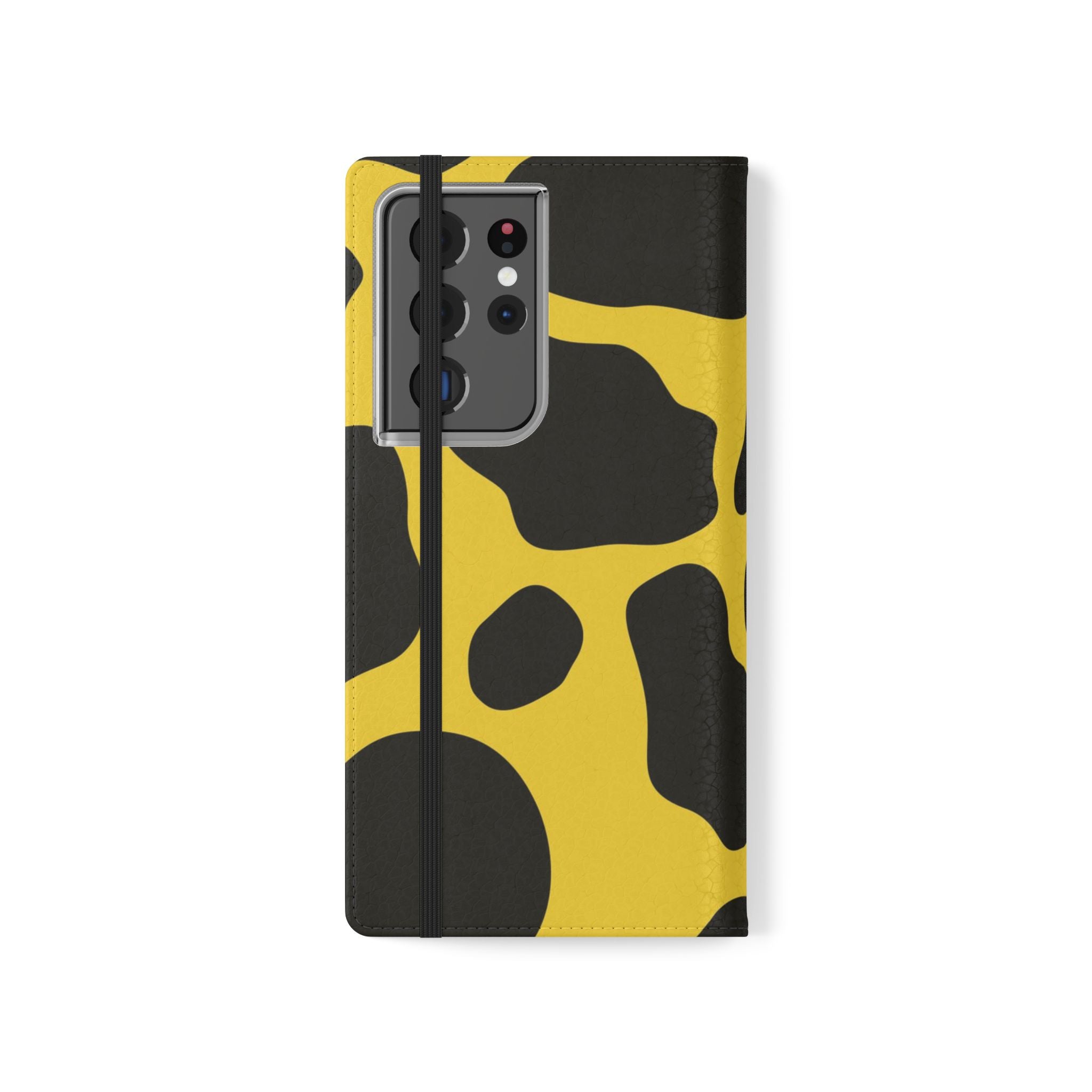 Yellow and Black Cow Print Phone Case, Artsulli - Art is Long, Life is Short, Phone Case, , , , , , ,