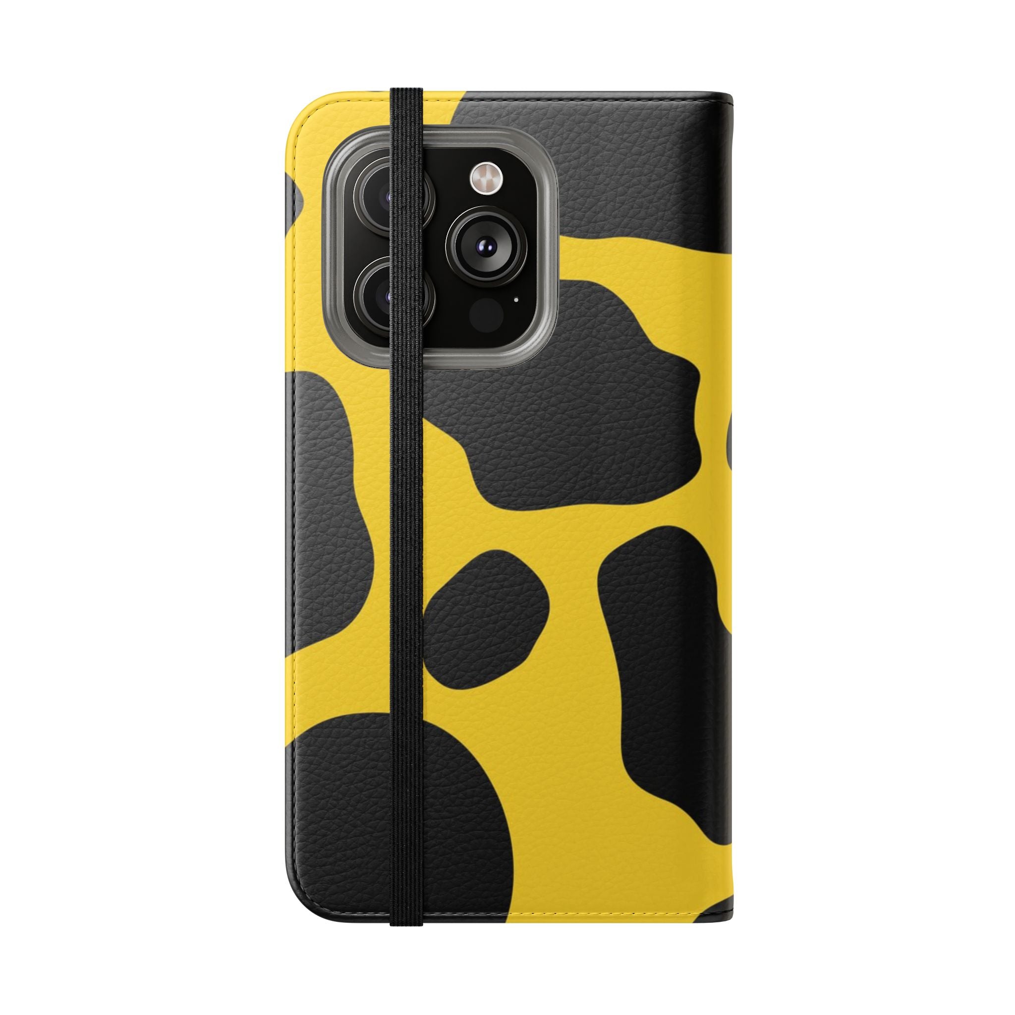 Yellow and Black Cow Print Phone Case, Artsulli - Art is Long, Life is Short, Phone Case, , , , , , ,