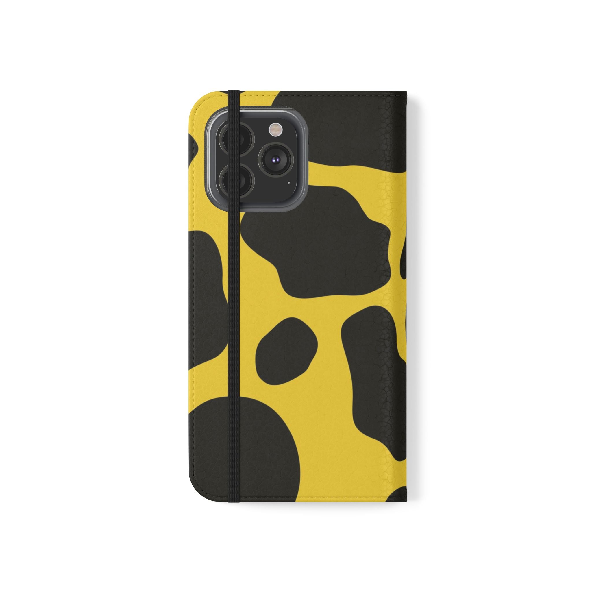 Yellow and Black Cow Print Phone Case, Artsulli - Art is Long, Life is Short, Phone Case, , , , , , ,