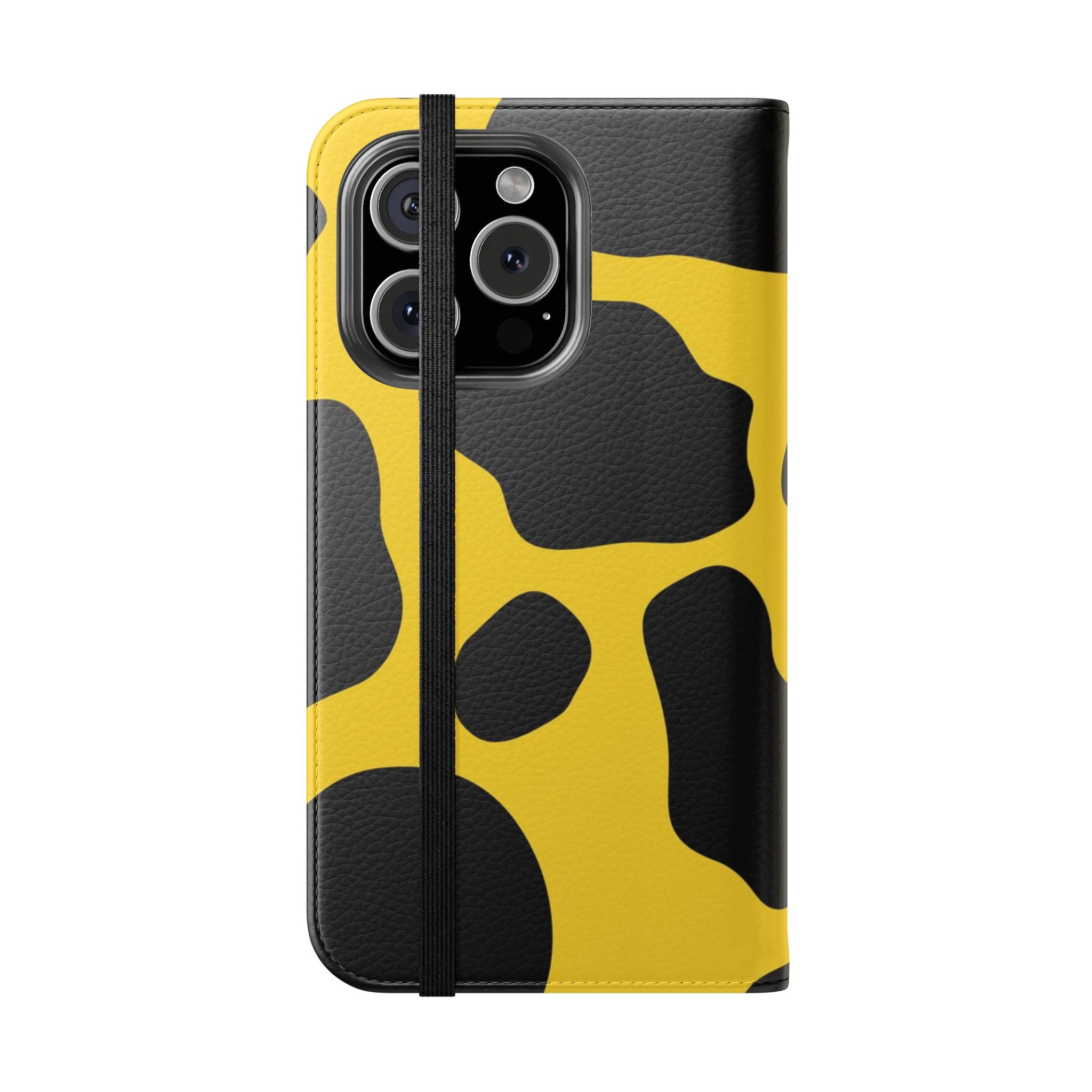 Yellow and Black Cow Print Phone Case, Artsulli - Art is Long, Life is Short, Phone Case, , , , , , ,