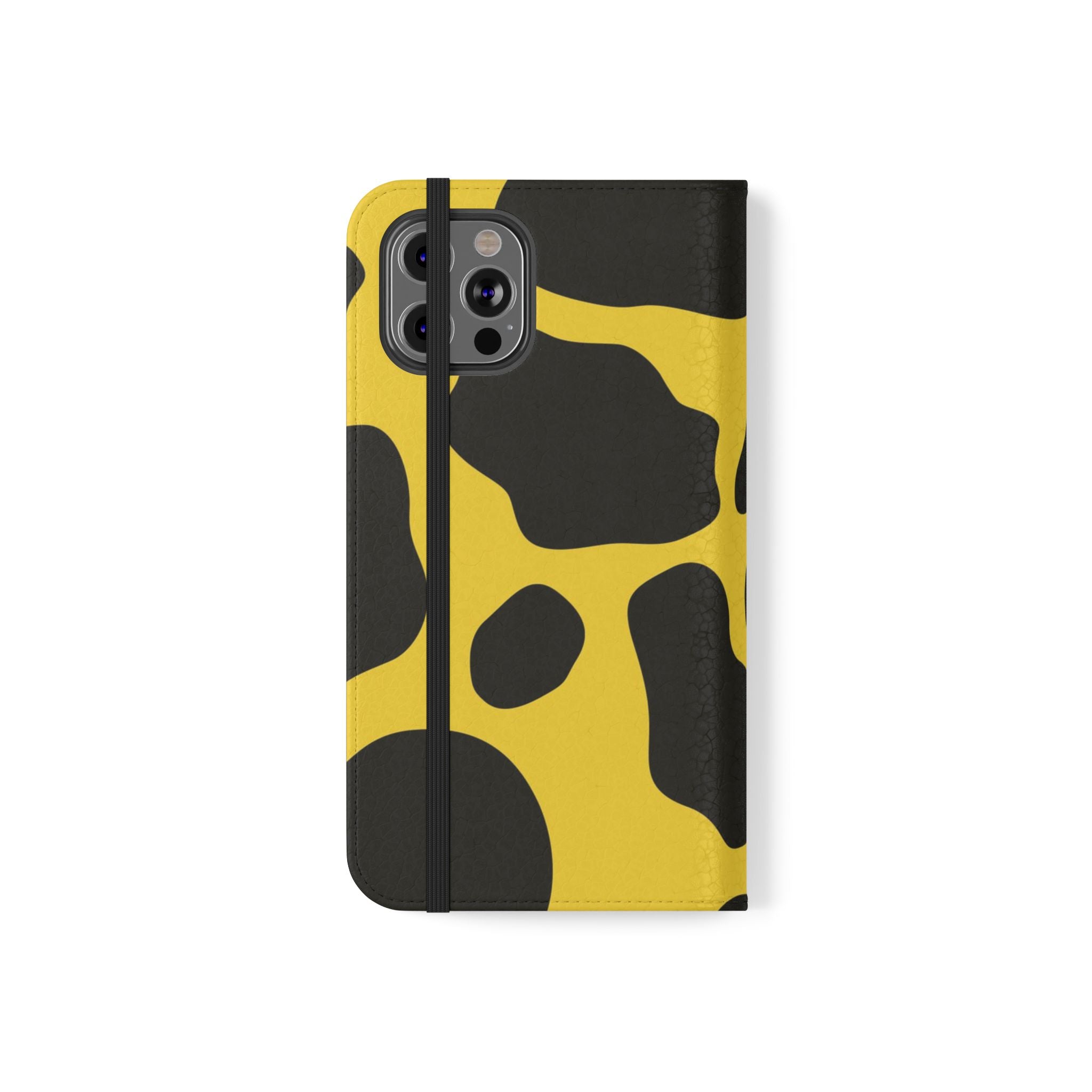 Yellow and Black Cow Print Phone Case, Artsulli - Art is Long, Life is Short, Phone Case, , , , , , ,