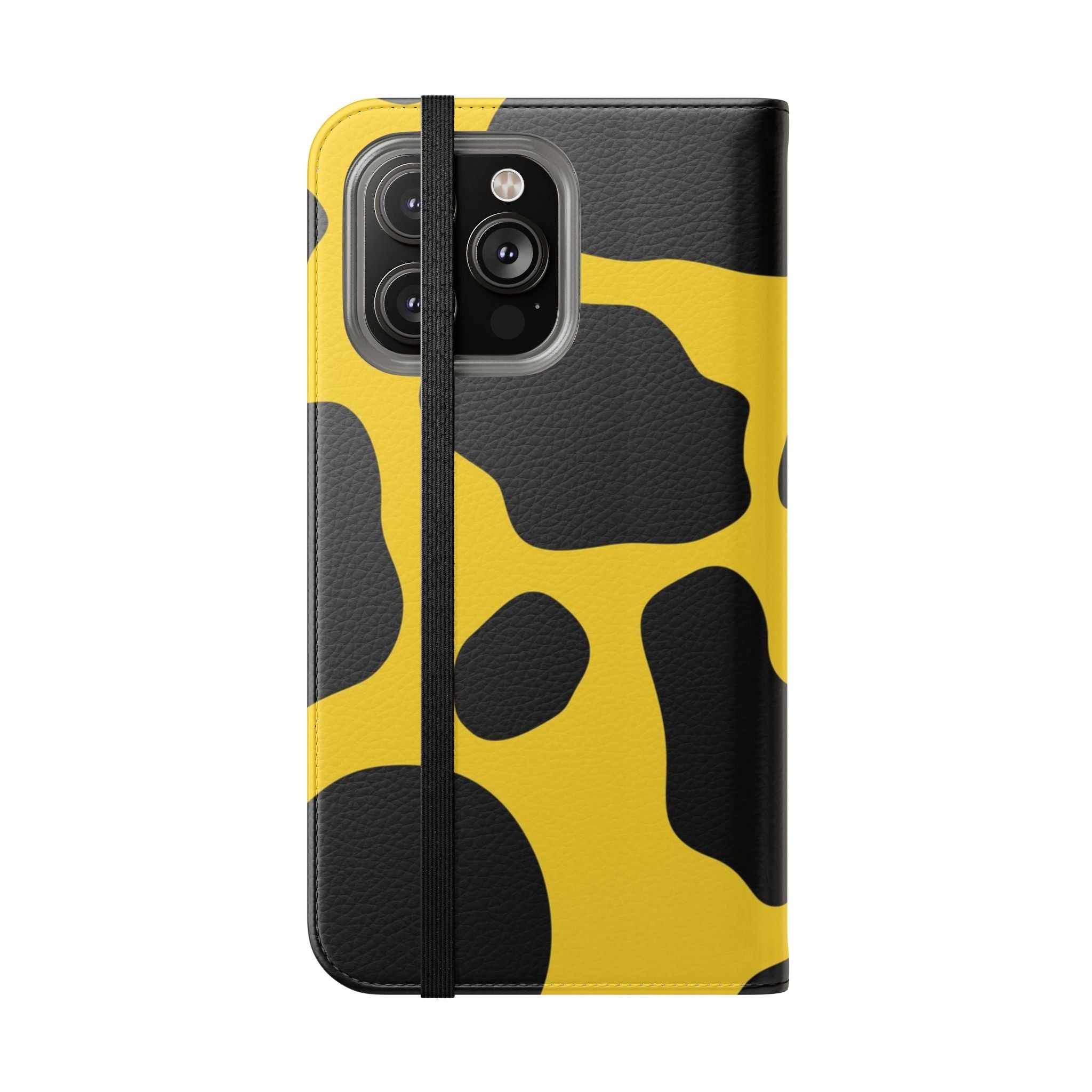 Yellow and Black Cow Print Phone Case, Artsulli - Art is Long, Life is Short, Phone Case, , , , , , ,