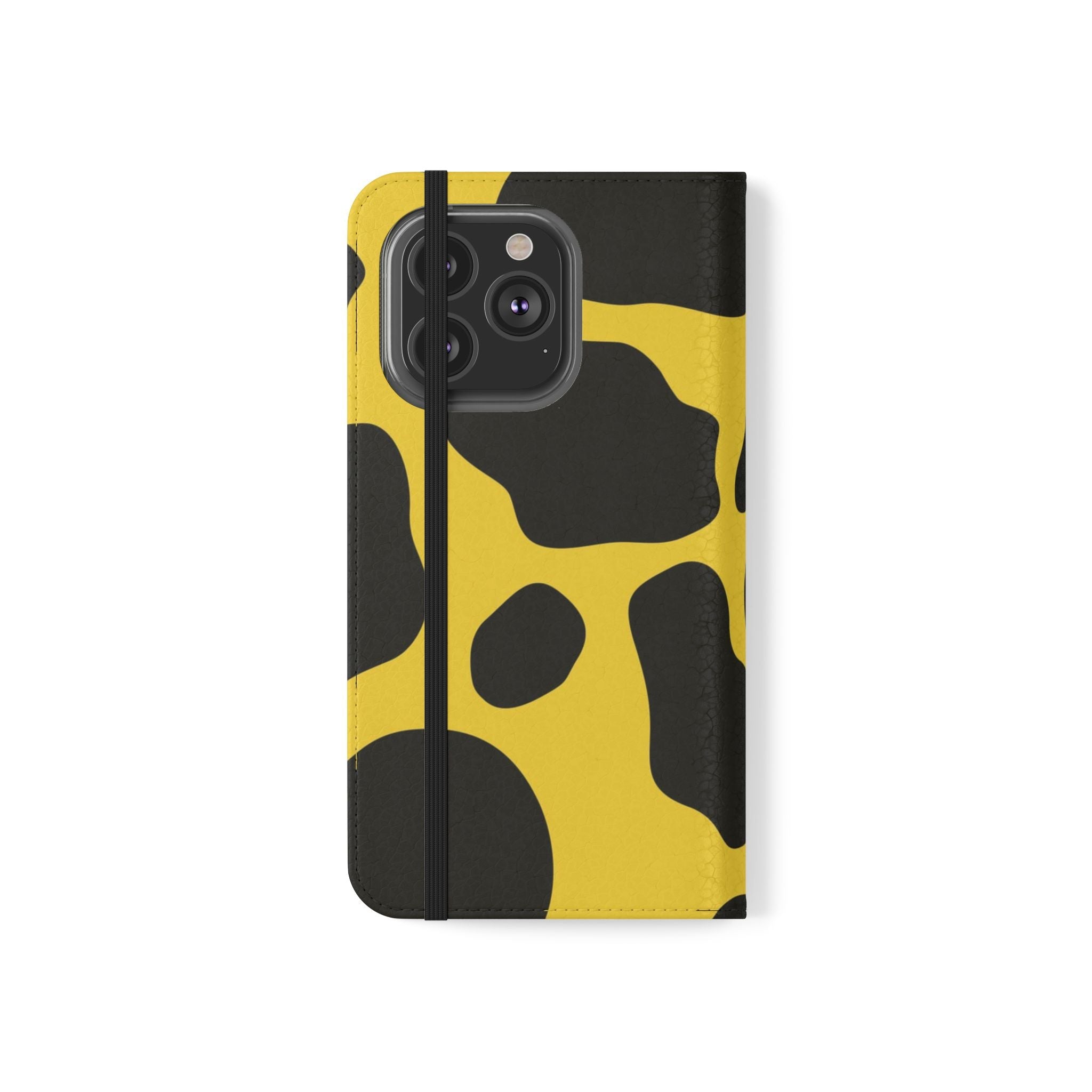 Yellow and Black Cow Print Phone Case, Artsulli - Art is Long, Life is Short, Phone Case, , , , , , ,