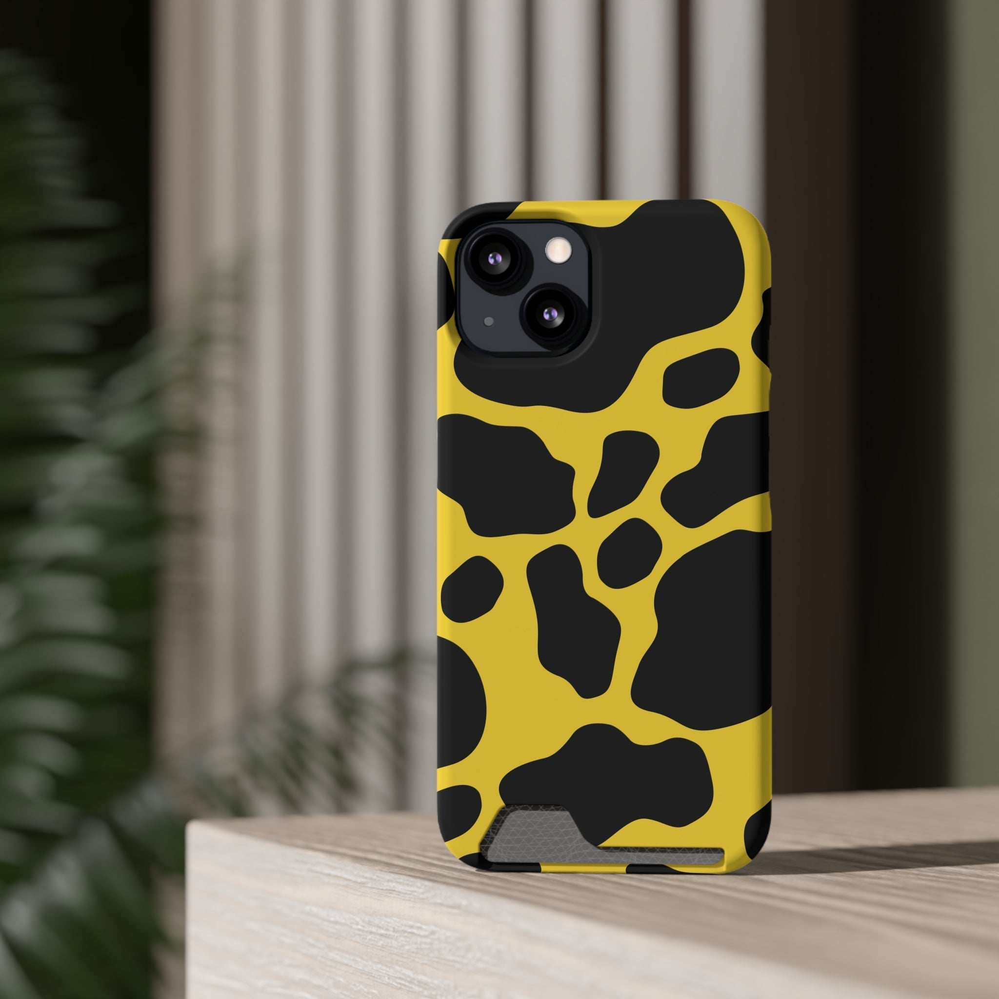 Yellow and Black Cow Print Phone Case, Artsulli - Art is Long, Life is Short, Phone Case, , , , , , ,