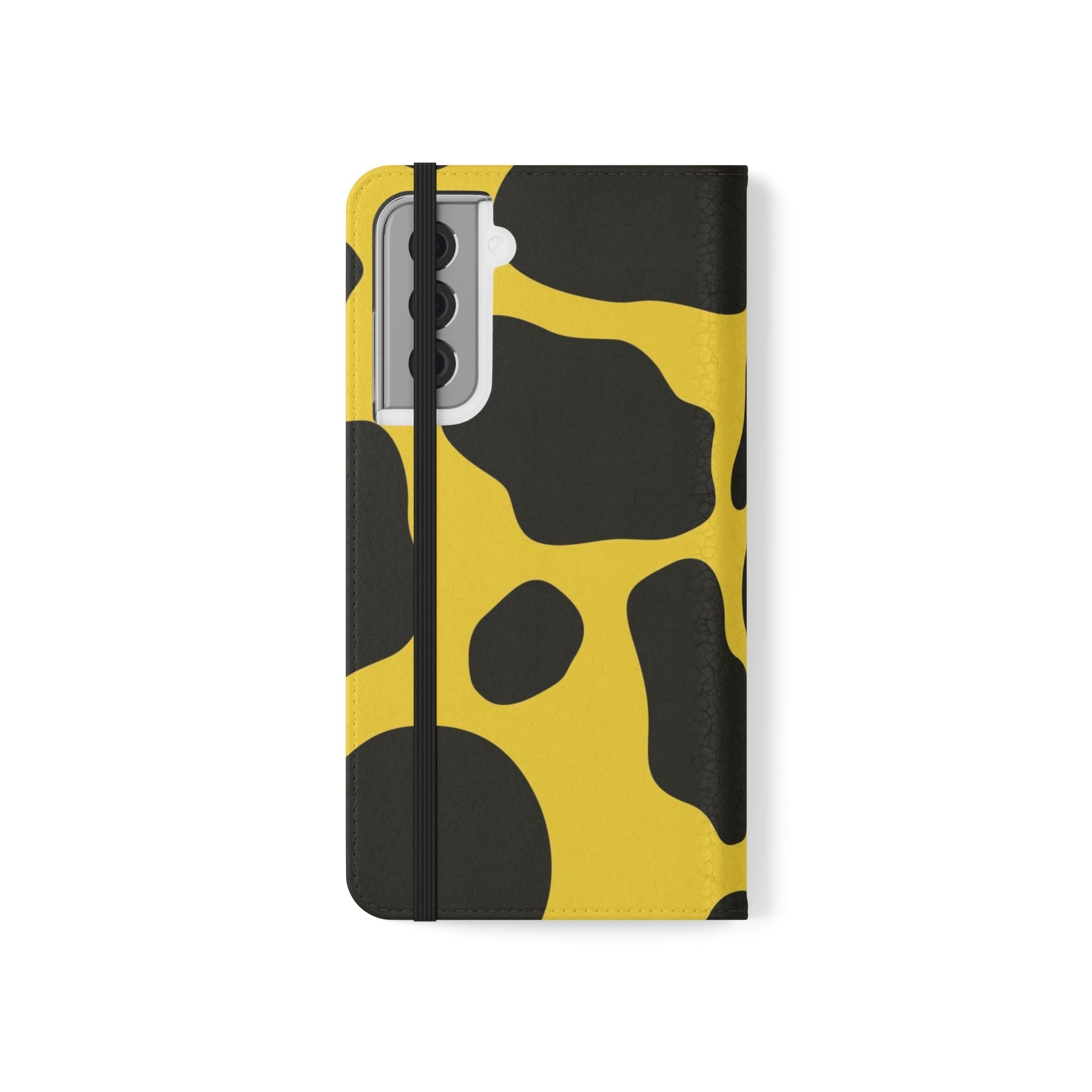 Yellow and Black Cow Print Phone Case, Artsulli - Art is Long, Life is Short, Phone Case, , , , , , ,