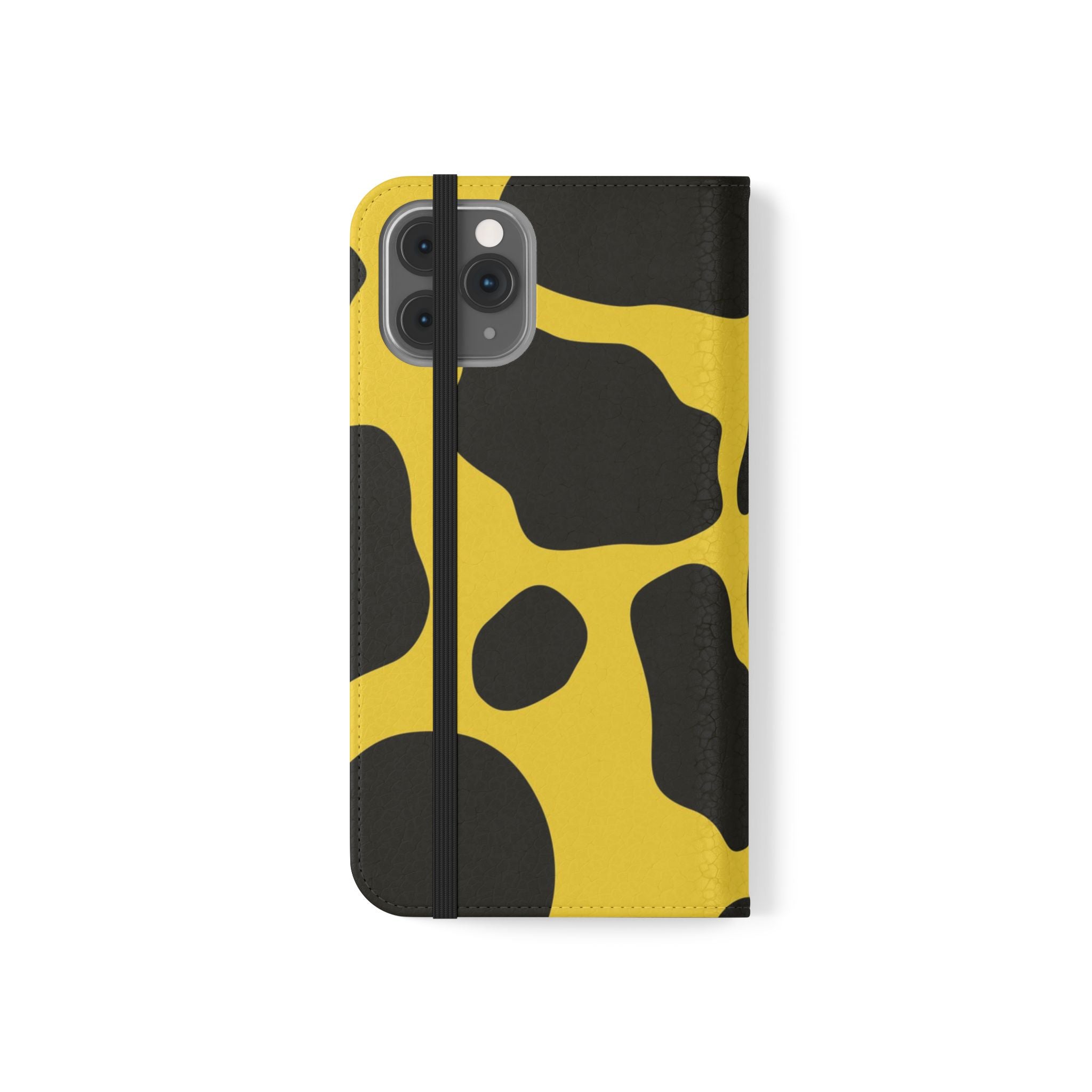 Yellow and Black Cow Print Phone Case, Artsulli - Art is Long, Life is Short, Phone Case, , , , , , ,