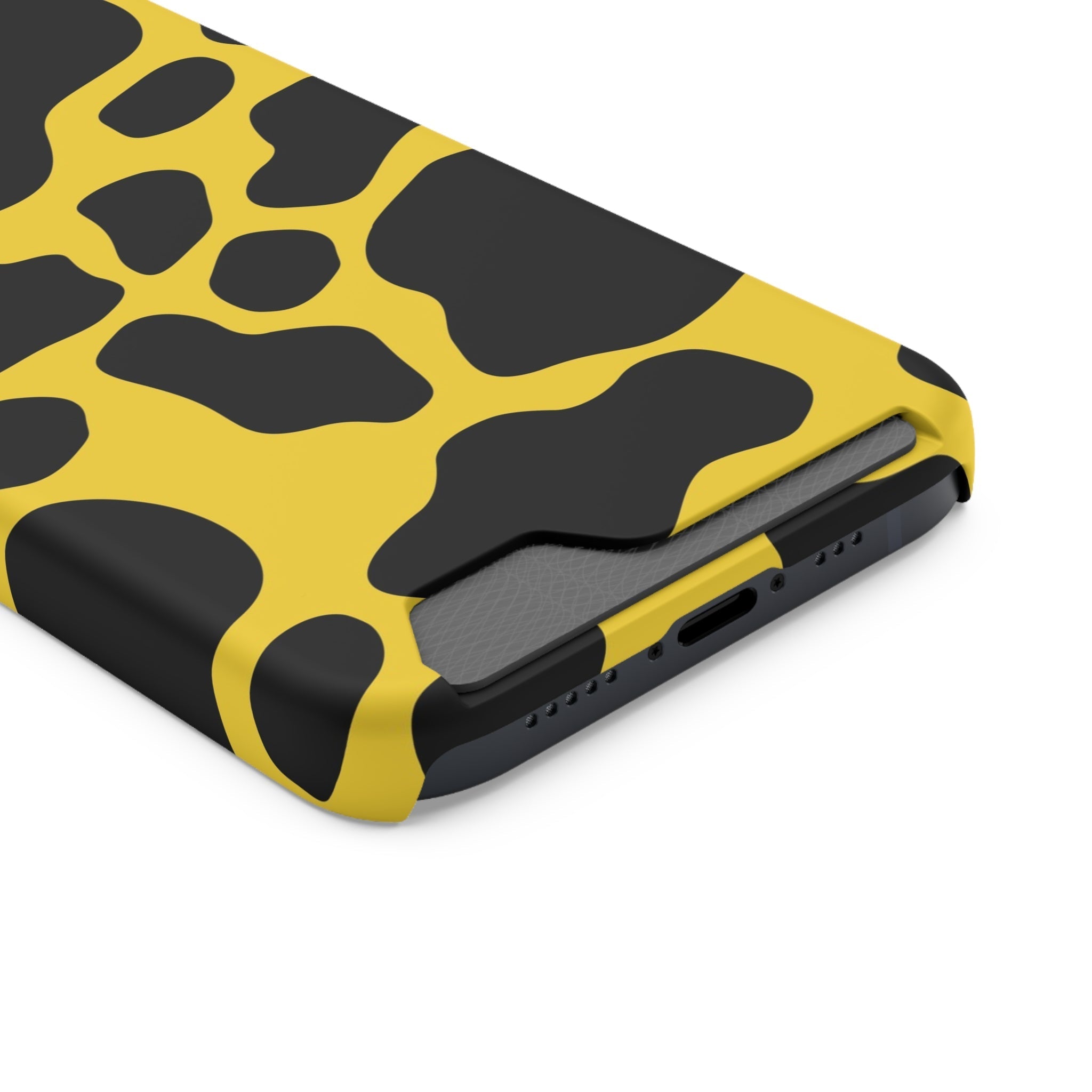 Yellow and Black Cow Print Phone Case, Artsulli - Art is Long, Life is Short, Phone Case, , , , , , ,