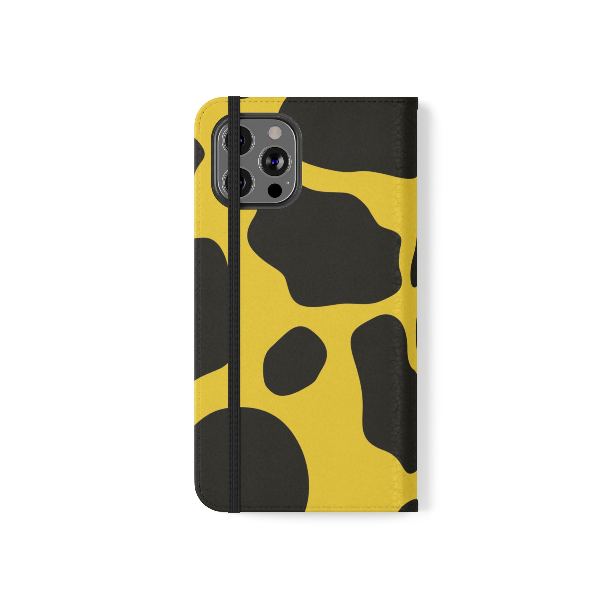 Yellow and Black Cow Print Phone Case, Artsulli - Art is Long, Life is Short, Phone Case, , , , , , ,