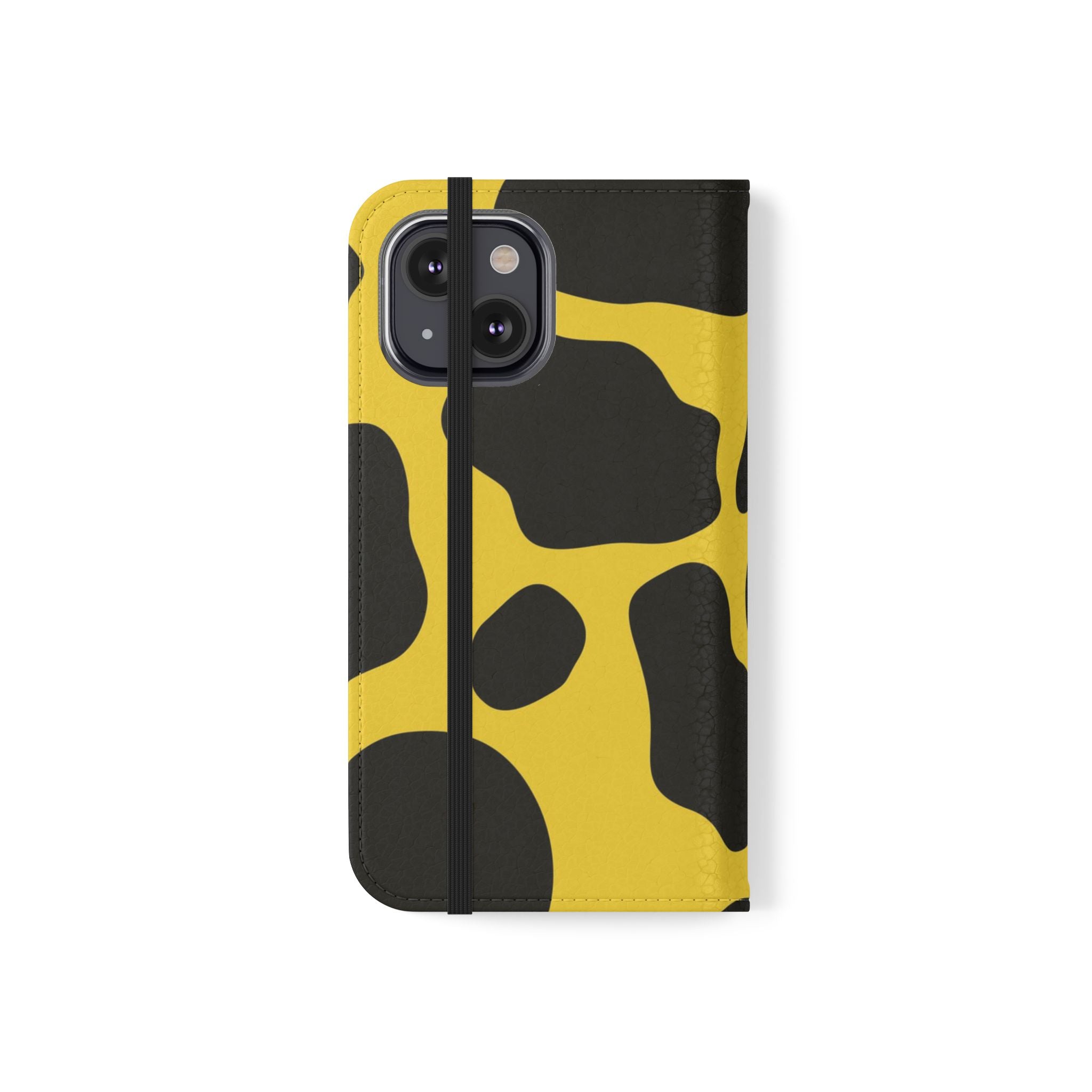 Yellow and Black Cow Print Phone Case, Artsulli - Art is Long, Life is Short, Phone Case, , , , , , ,