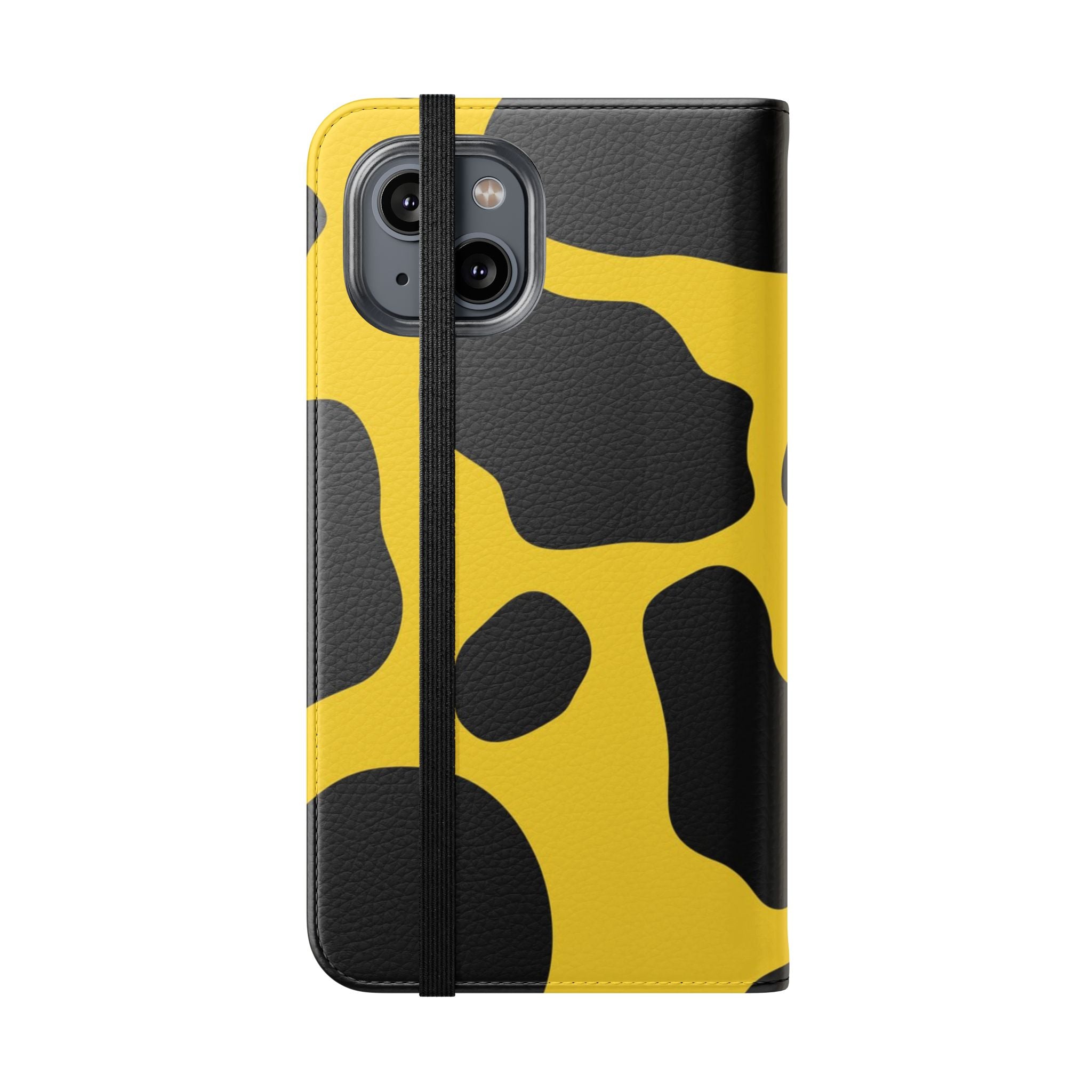 Yellow and Black Cow Print Phone Case, Artsulli - Art is Long, Life is Short, Phone Case, , , , , , ,